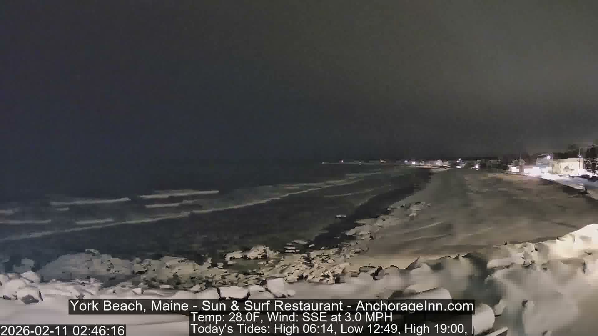 York Beach Surf Live Cam - Maine, USA