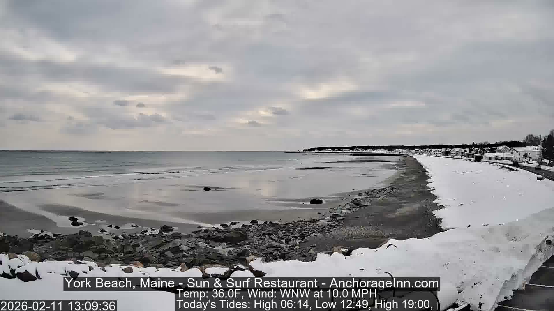 York Beach Surf Live Cam - Maine, USA