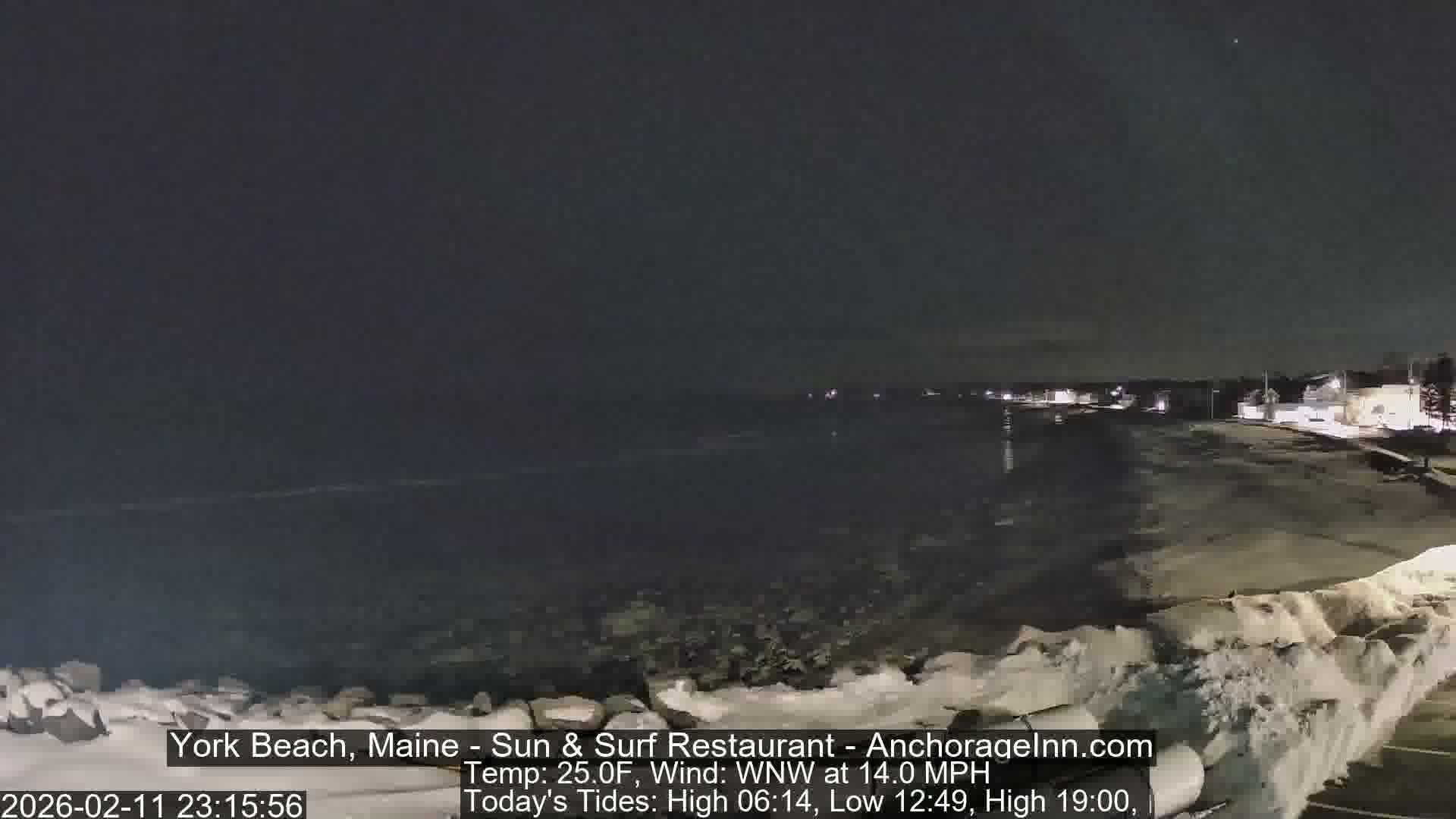 York Beach Surf Live Cam - Maine, USA