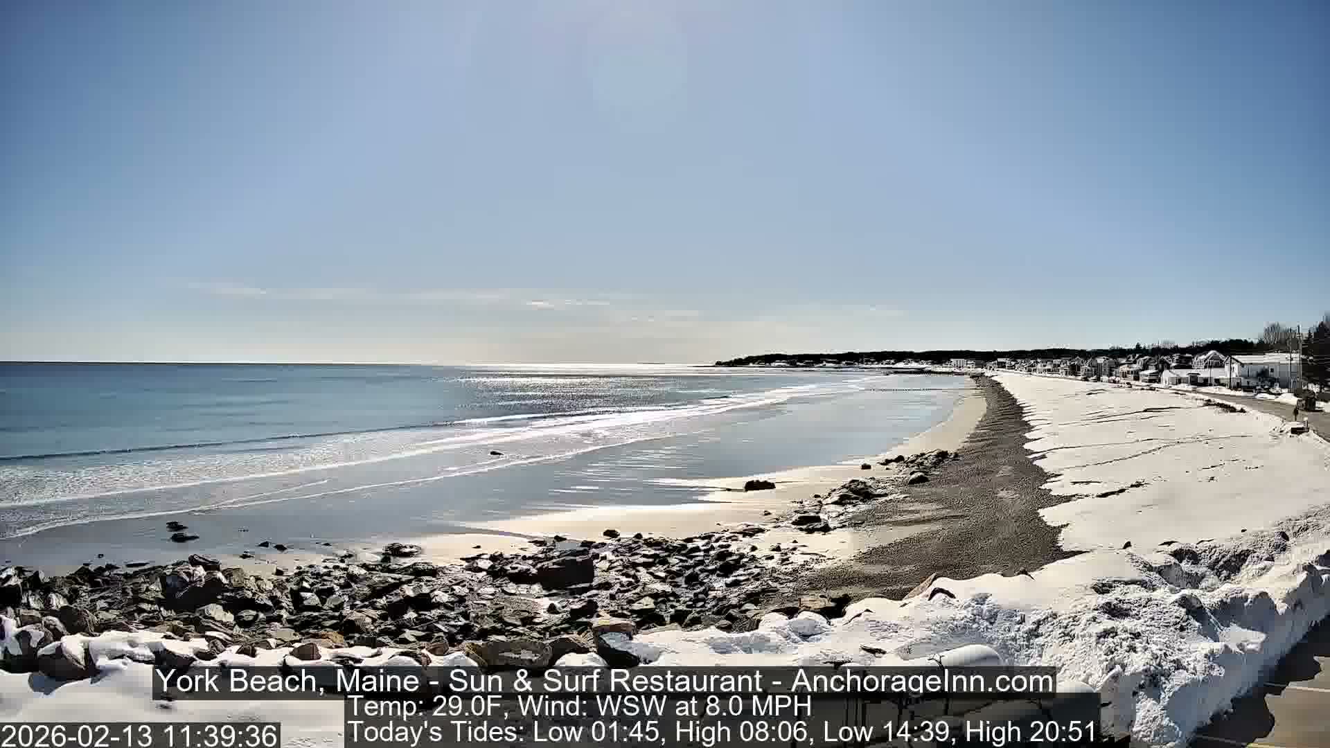 York Beach Surf Live Cam - Maine, USA