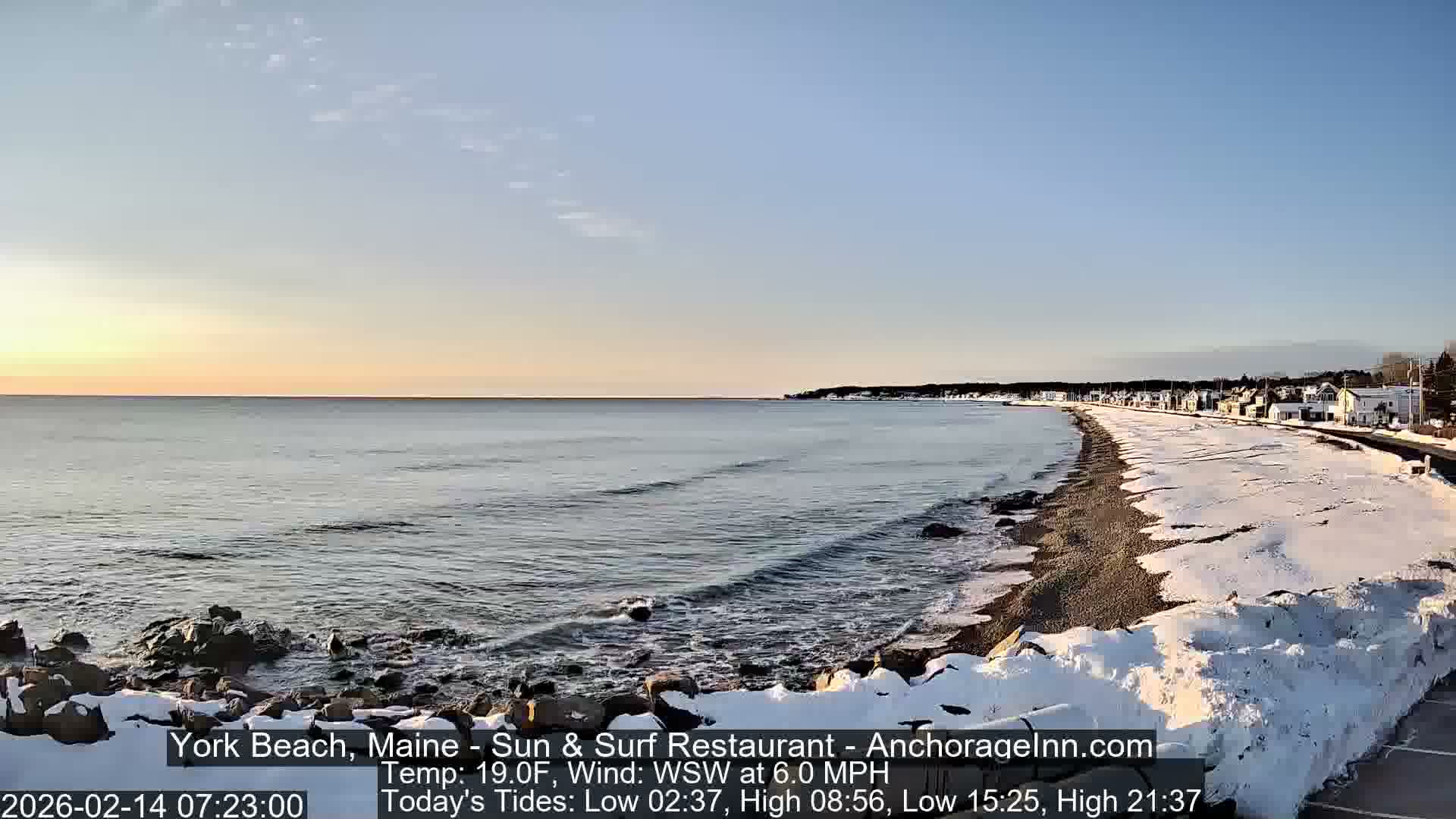 York Beach Surf Live Cam - Maine, USA