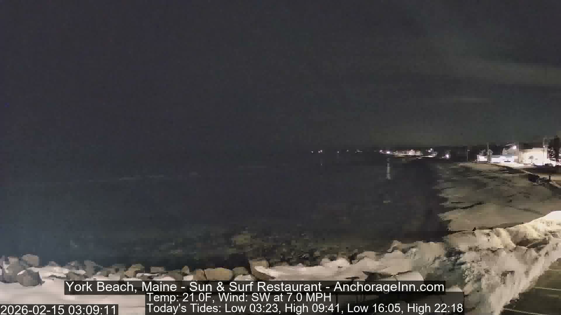York Beach Surf Live Cam - Maine, USA