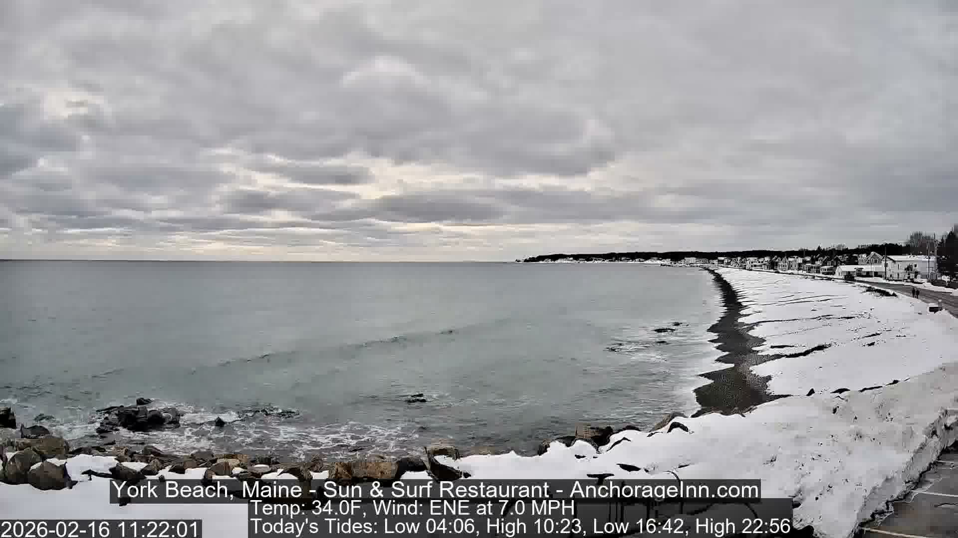 York Beach Surf Live Cam - Maine, USA