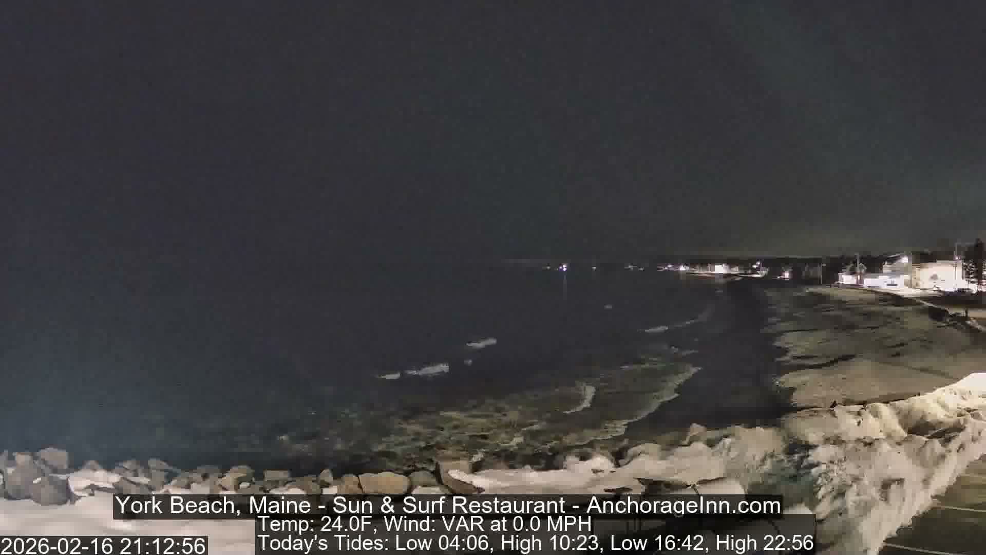 York Beach Surf Live Cam - Maine, USA