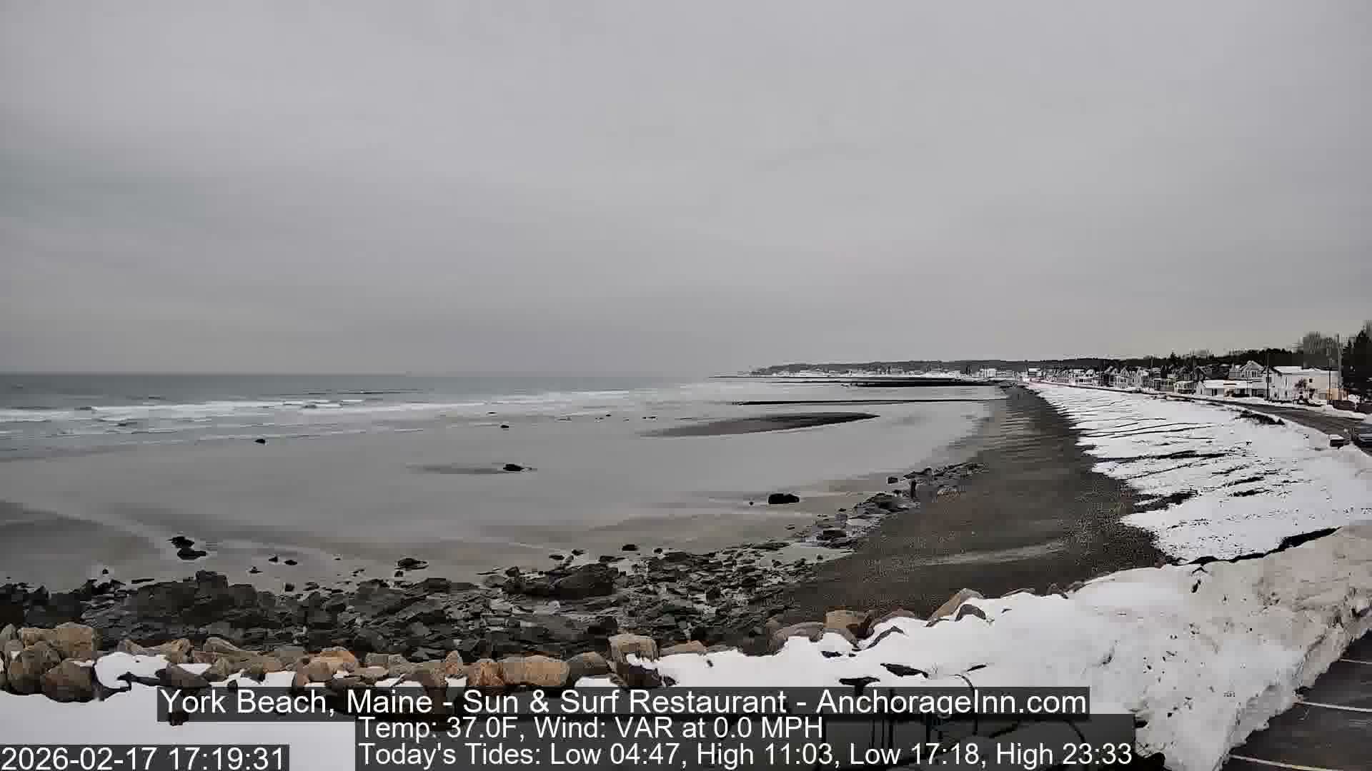 York Beach Surf Live Cam - Maine, USA