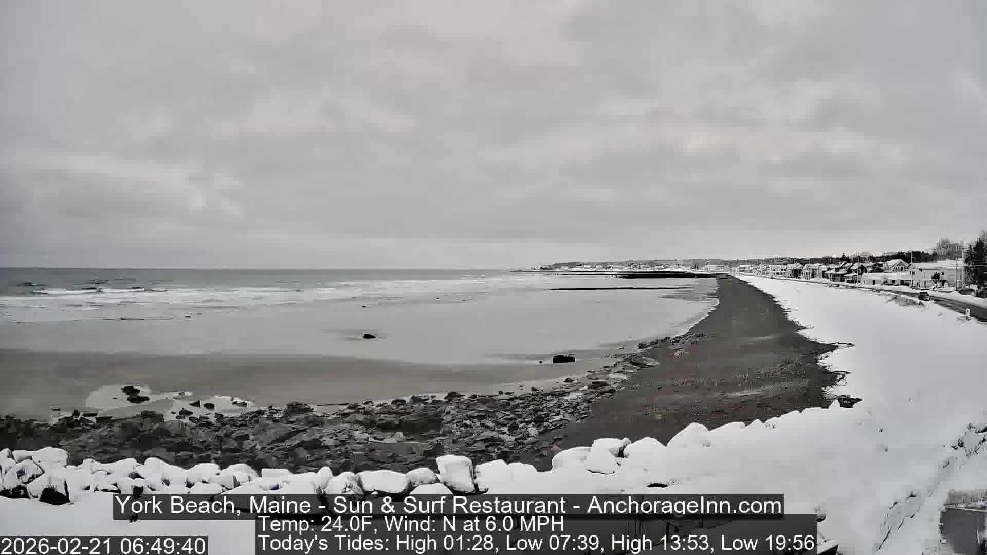 York Beach Surf Live Cam - Maine, USA