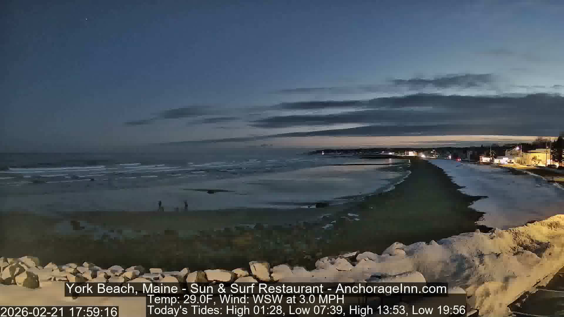 York Beach Surf Live Cam - Maine, USA