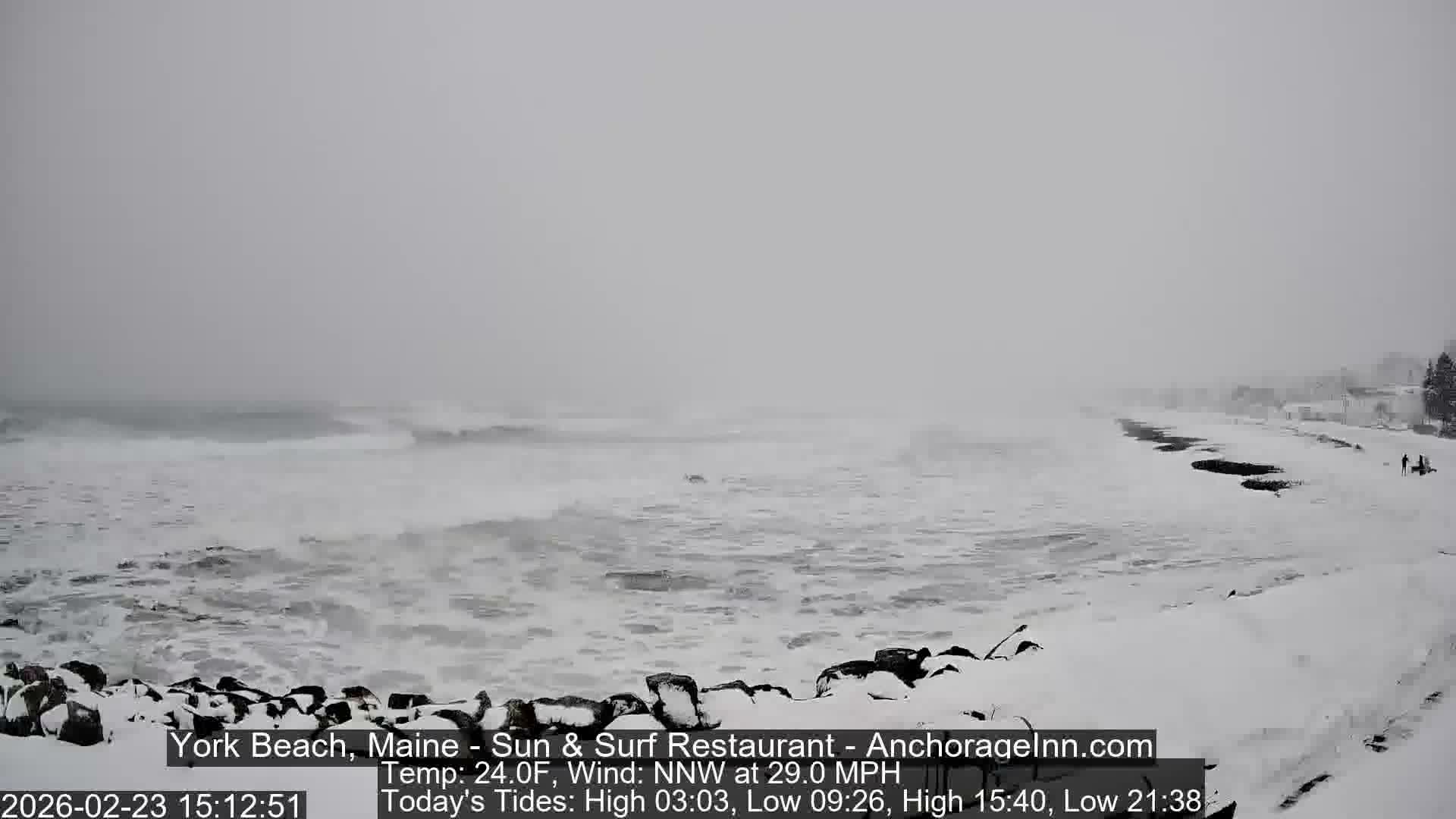 York Beach Surf Live Cam - Maine, USA
