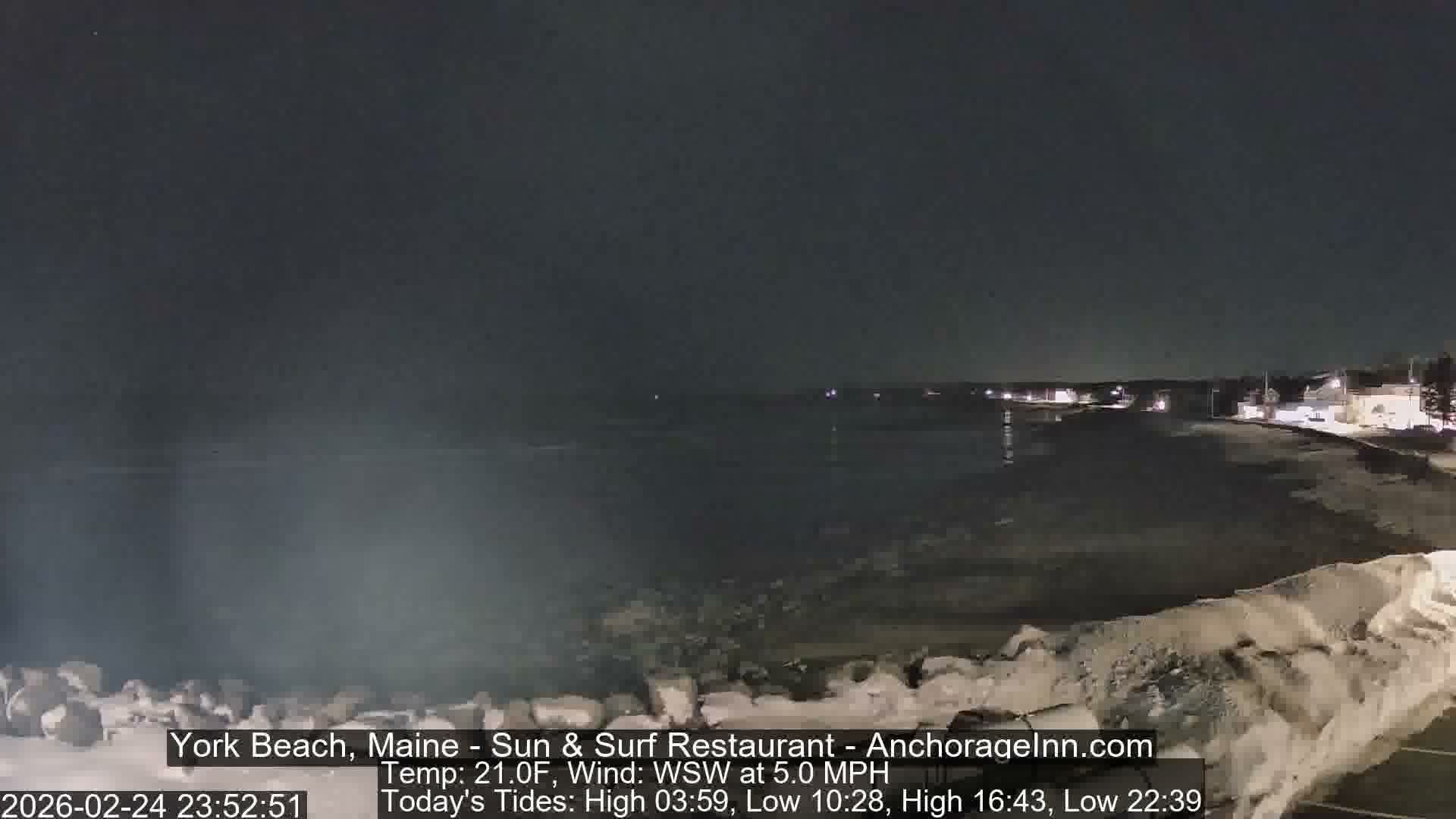 York Beach Surf Live Cam - Maine, USA