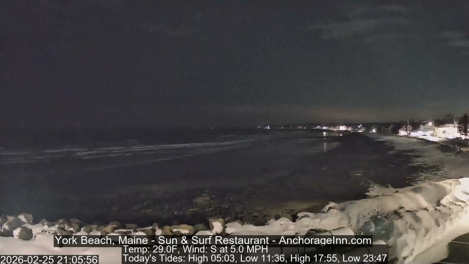 York Beach Surf Live Cam - Maine, USA