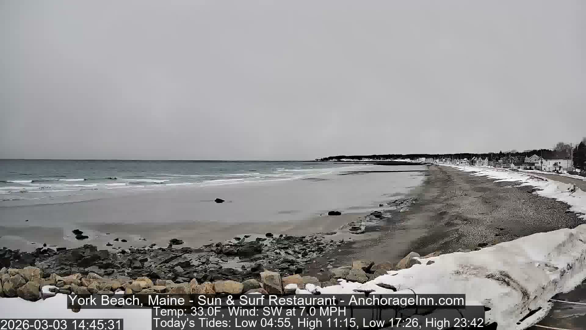 York Beach Surf Live Cam - Maine, USA