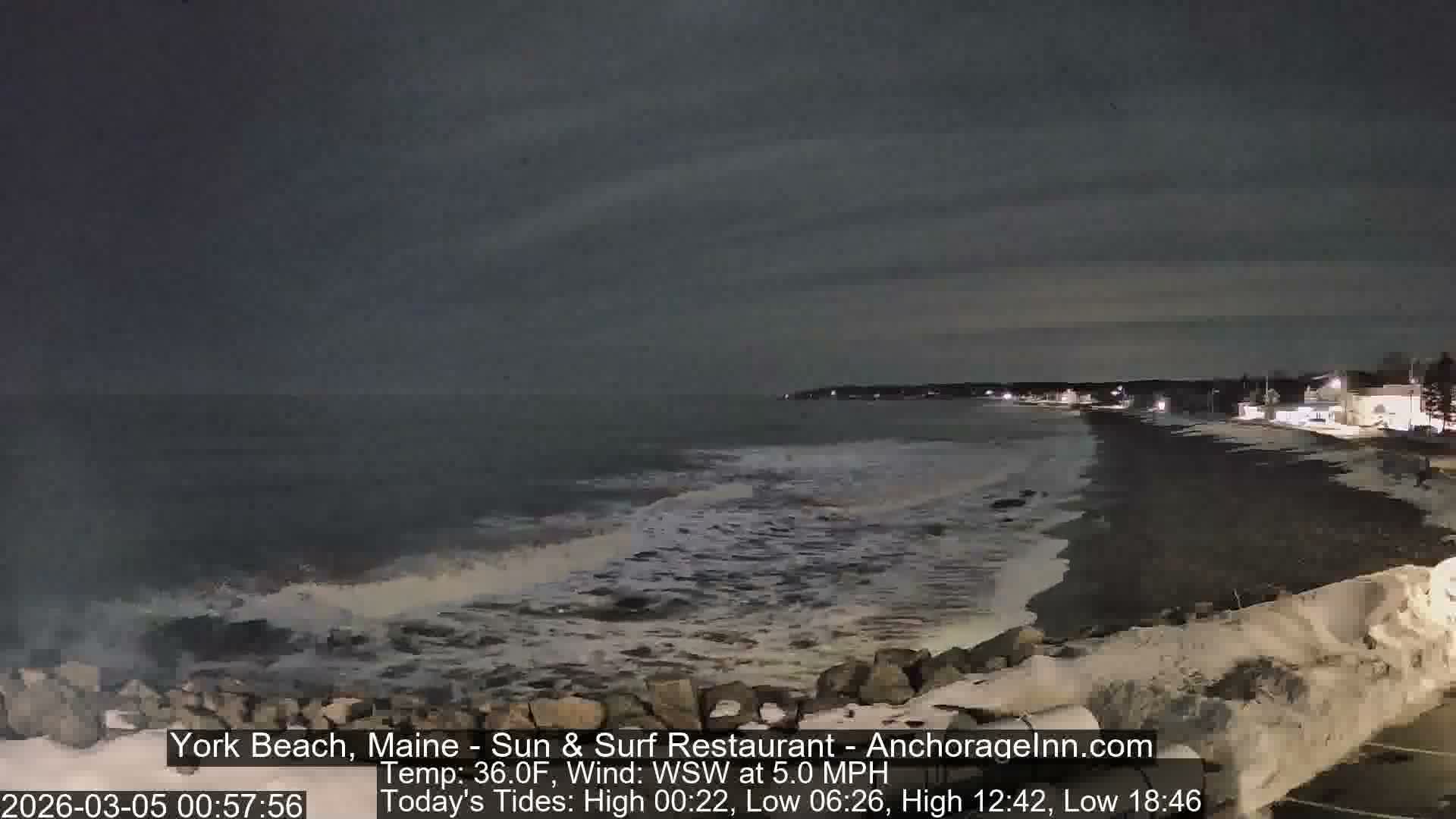 York Beach Surf Live Cam - Maine, USA