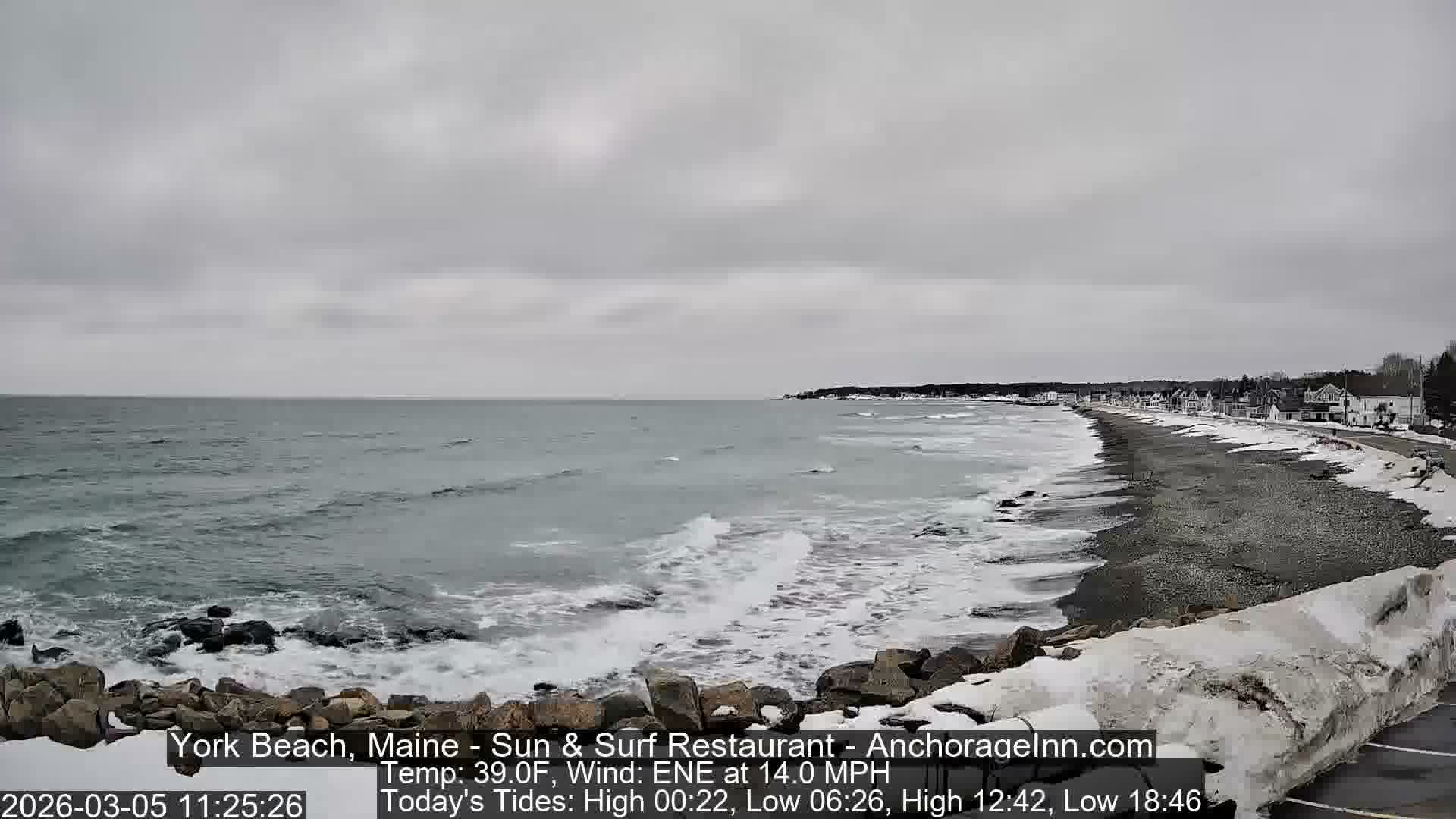 York Beach Surf Live Cam - Maine, USA