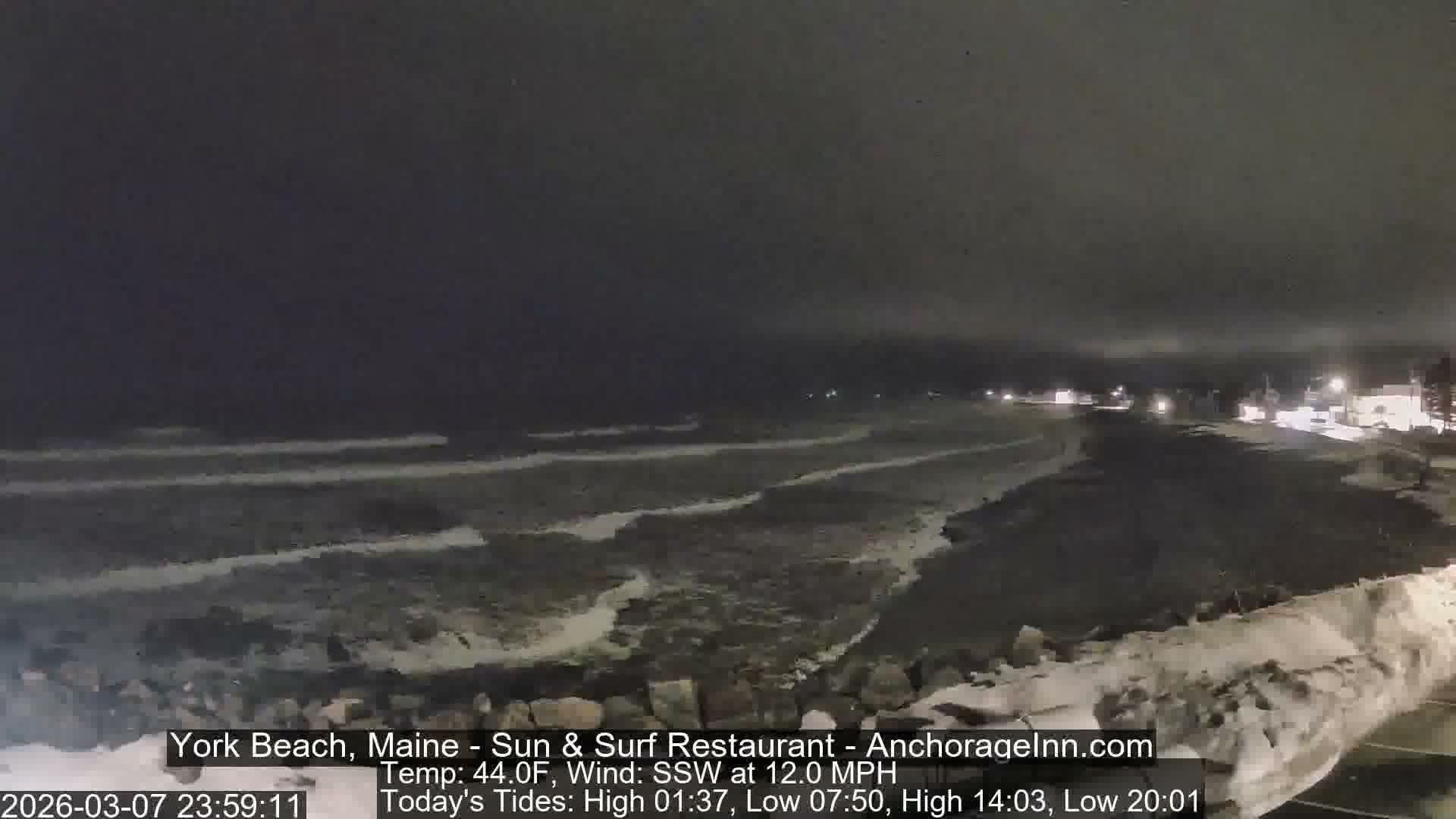 York Beach Surf Live Cam - Maine, USA