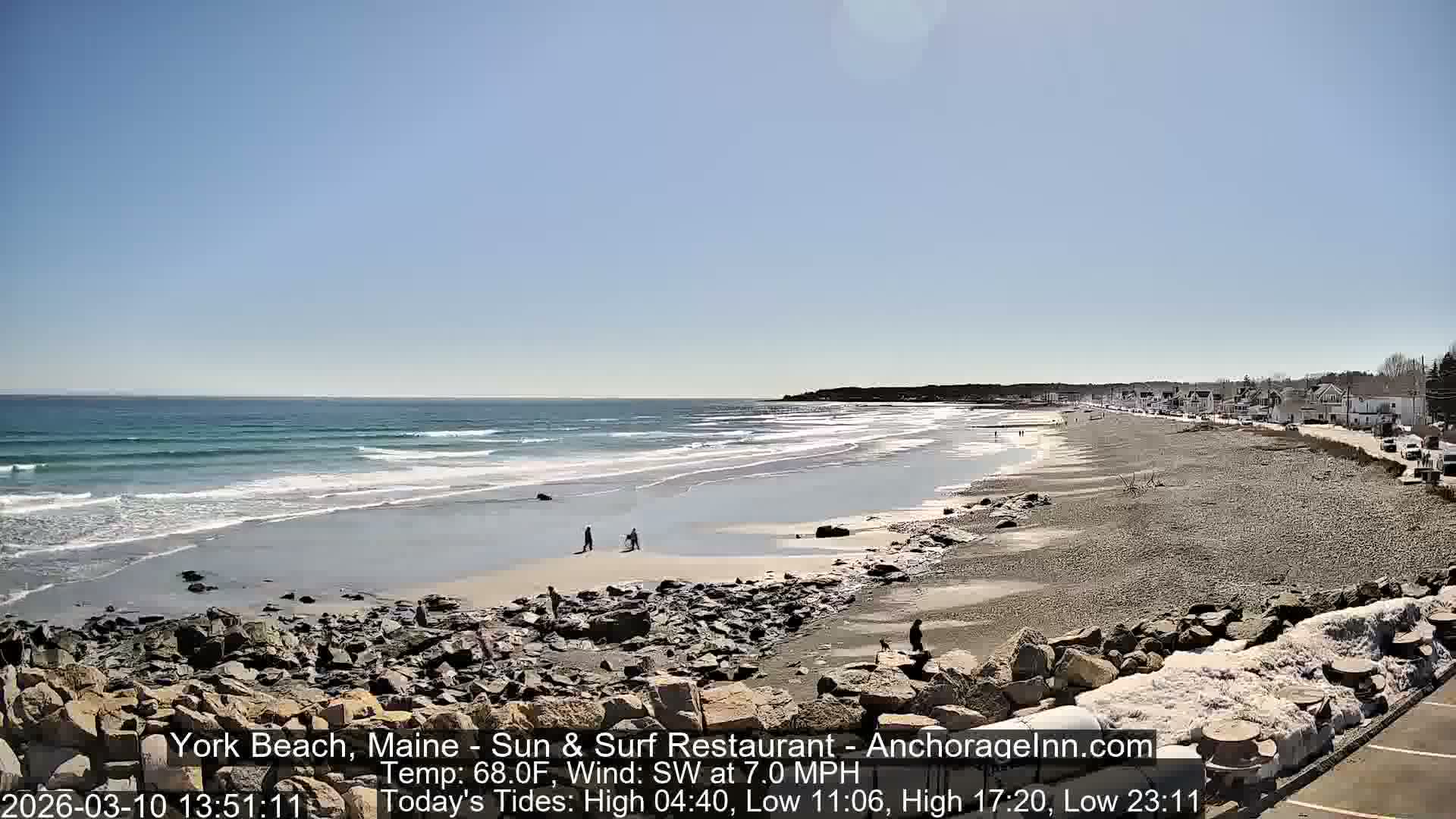 York Beach Surf Live Cam - Maine, USA