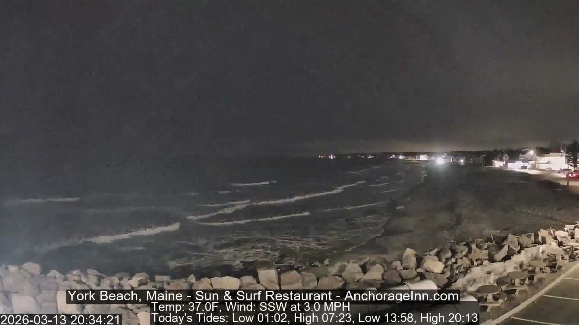 York Beach Surf Live Cam - Maine, USA