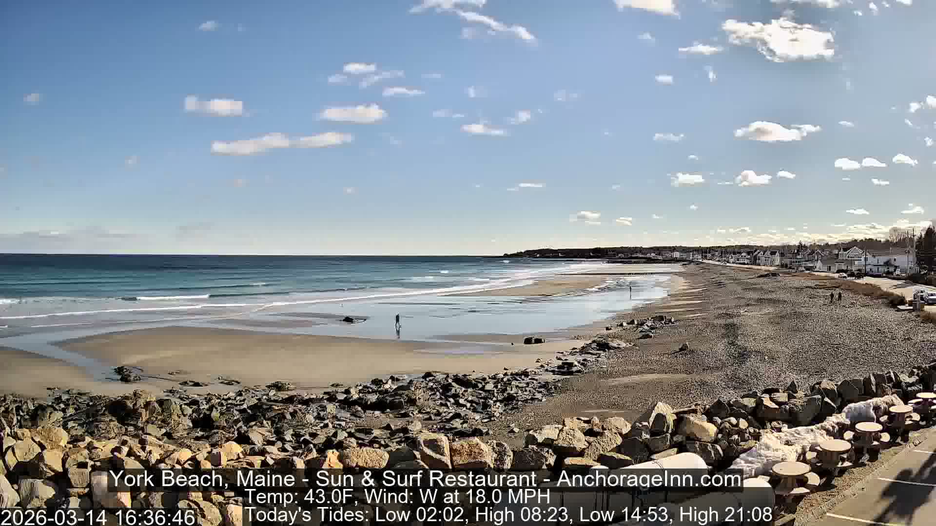 York Beach Surf Live Cam - Maine, USA