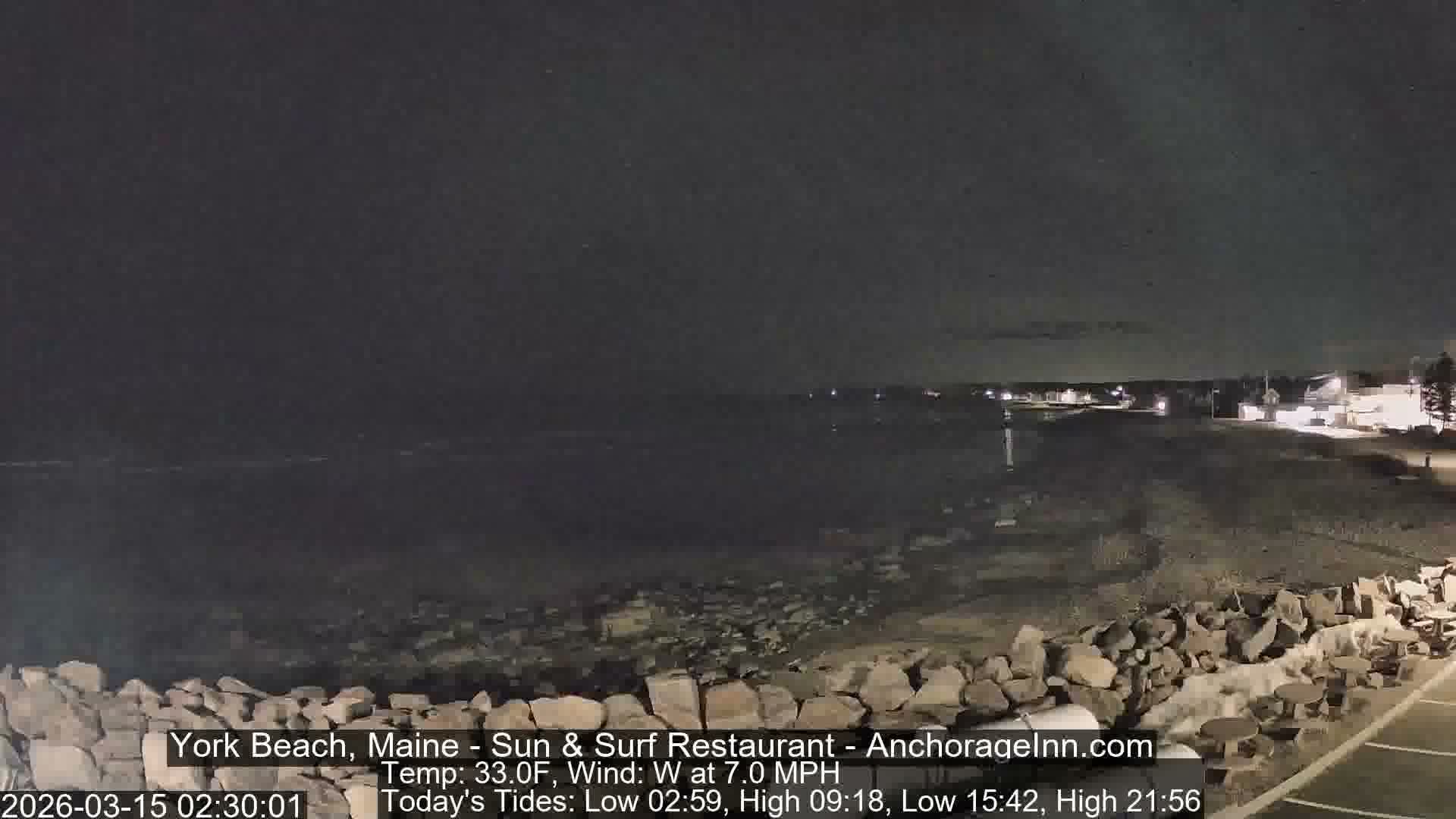York Beach Surf Live Cam - Maine, USA