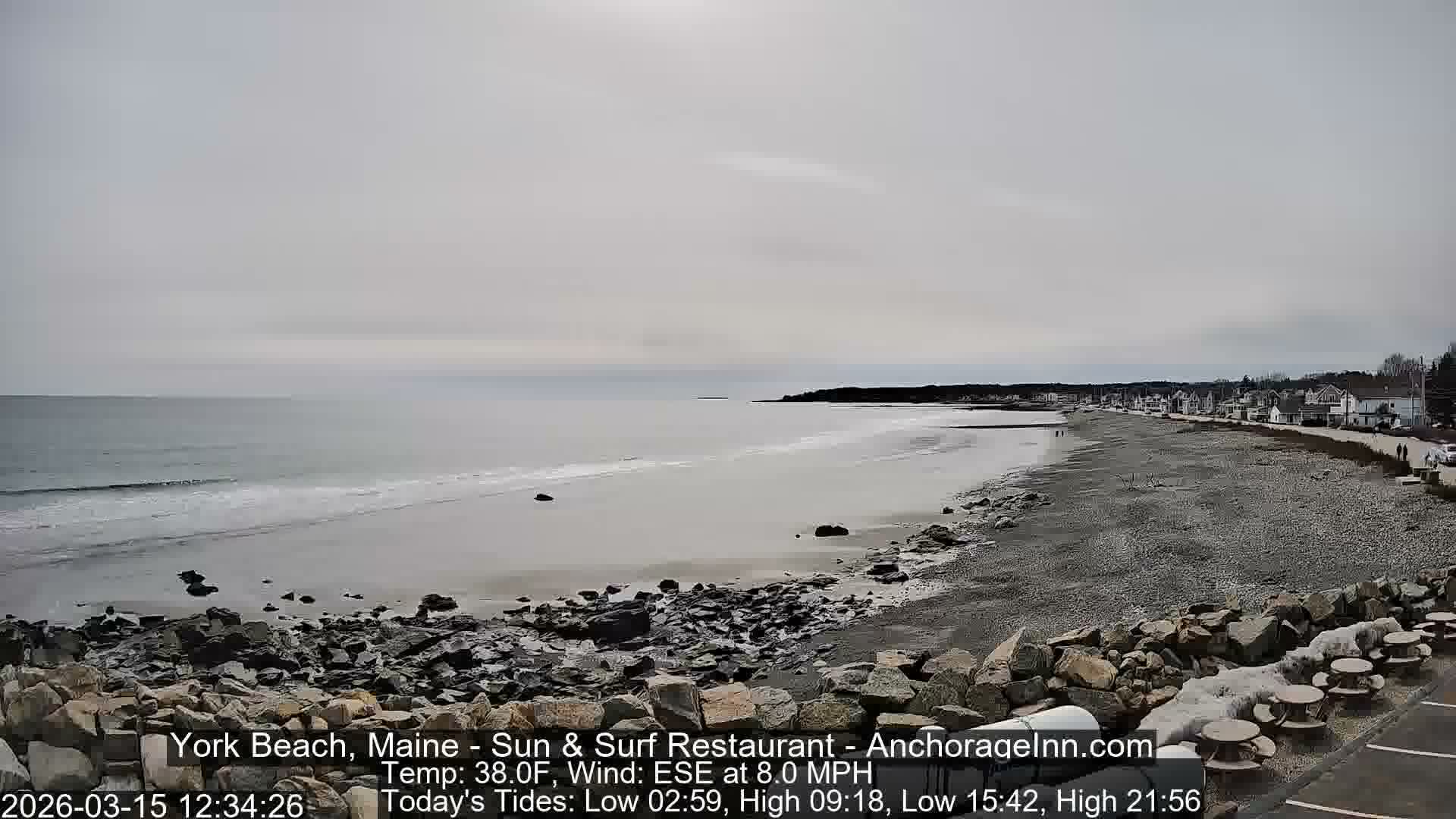 York Beach Surf Live Cam - Maine, USA