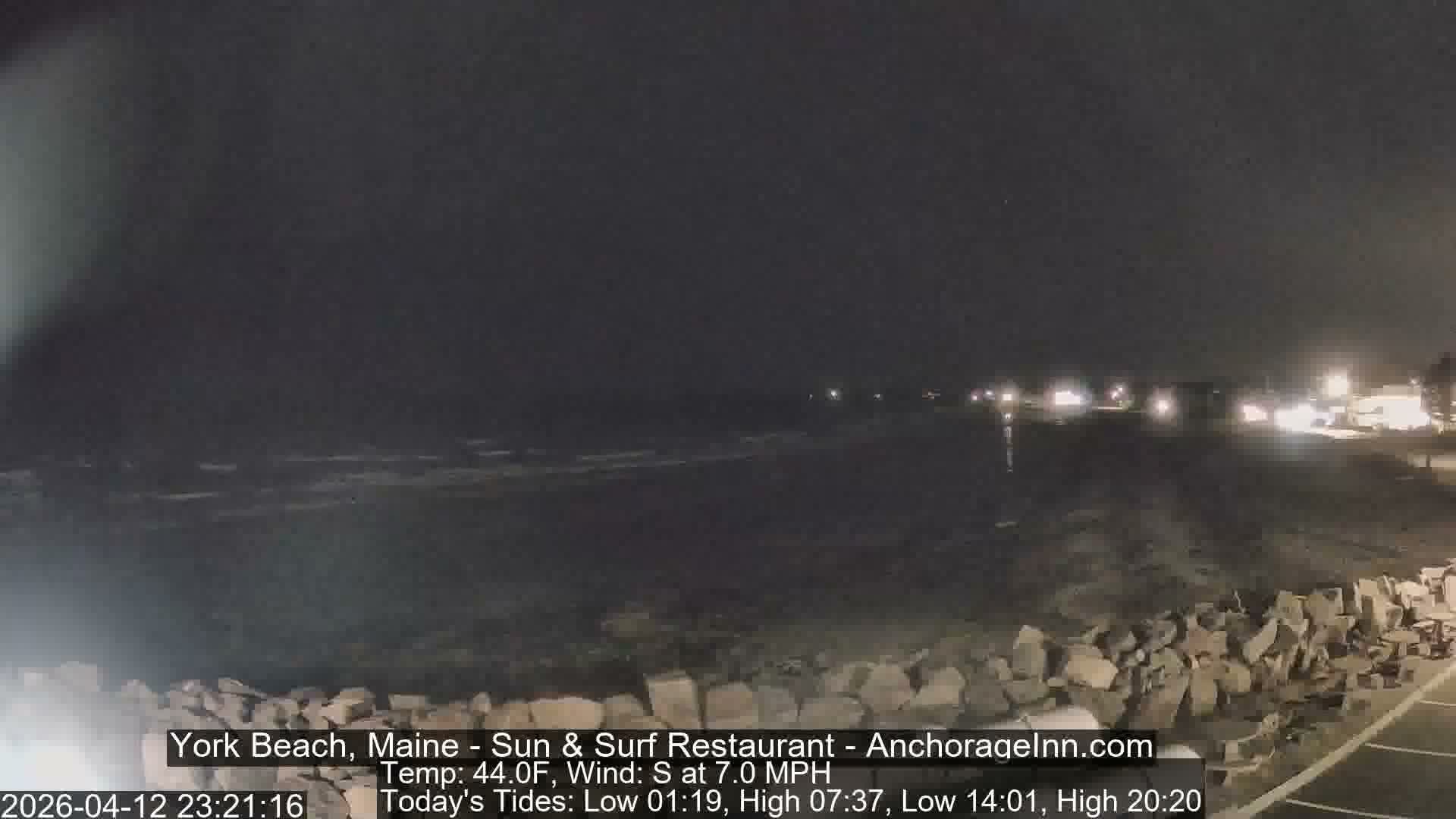 York Beach Surf Live Cam - Maine, USA