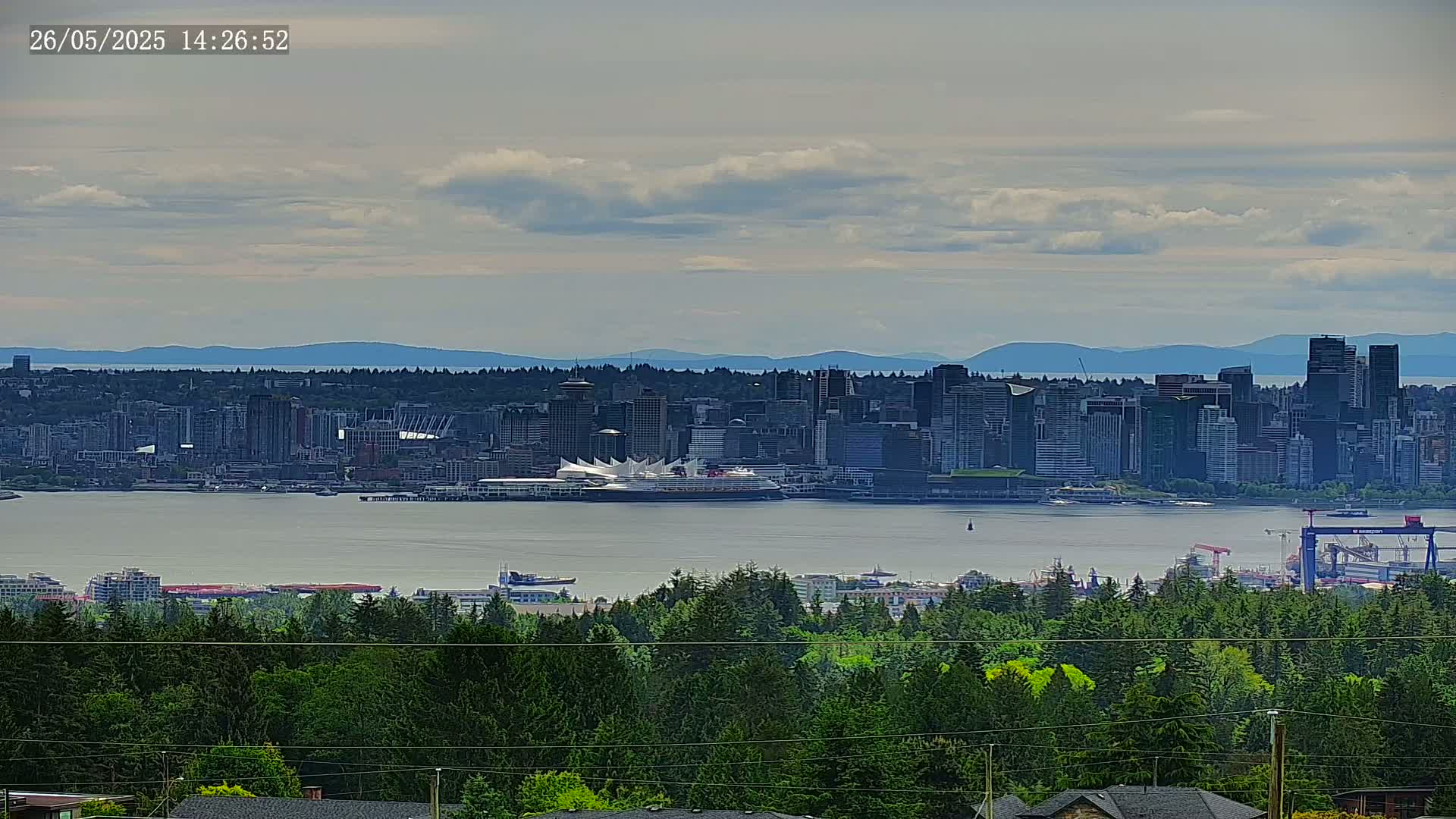 Vancouver City Skyline  & Cruise Ship Spotting Live Cam - Vancouver, Metro Vancouver, British Columbia, Canada