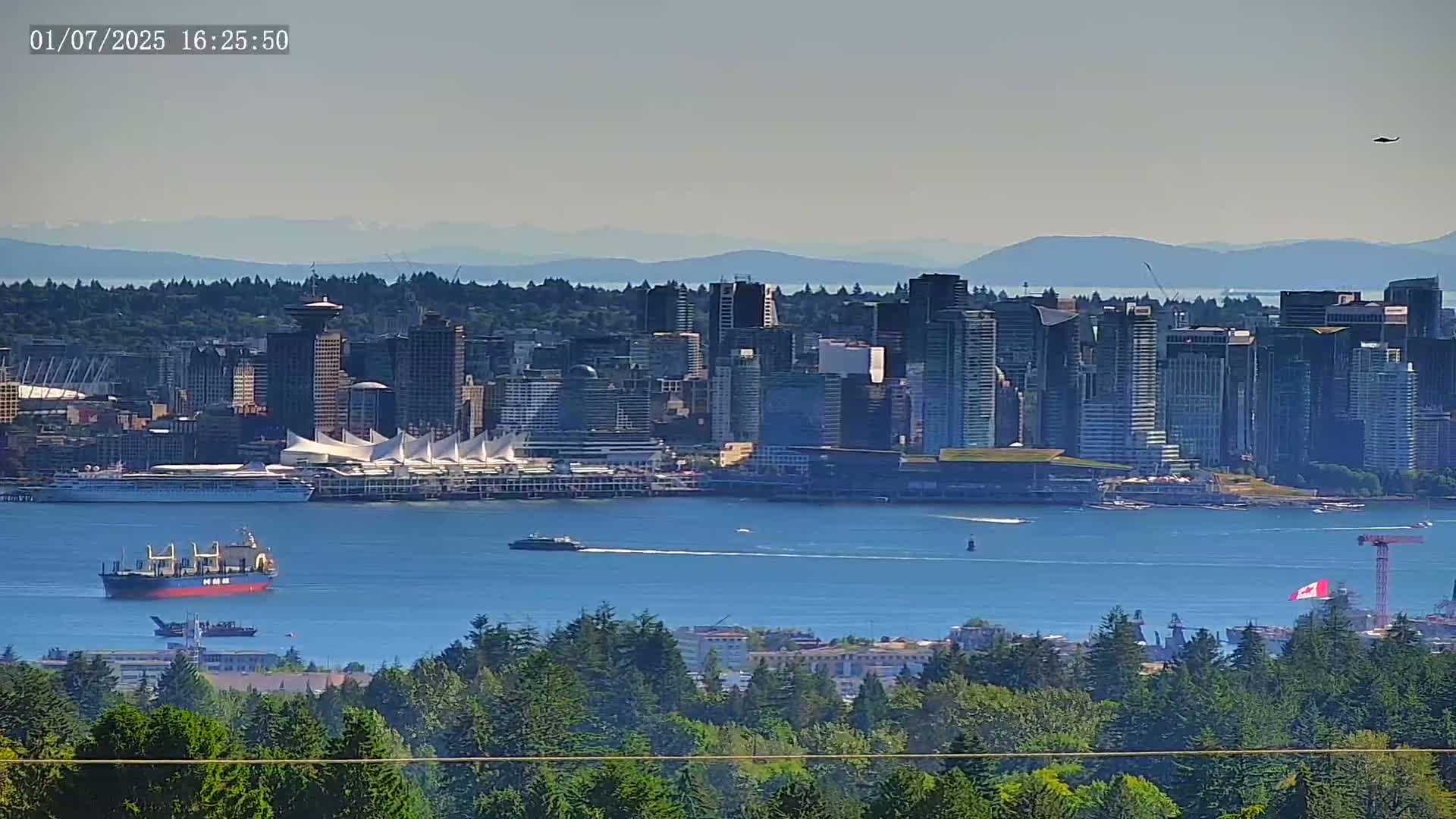 Vancouver City Skyline  & Cruise Ship Spotting Live Cam - Vancouver, Metro Vancouver, British Columbia, Canada