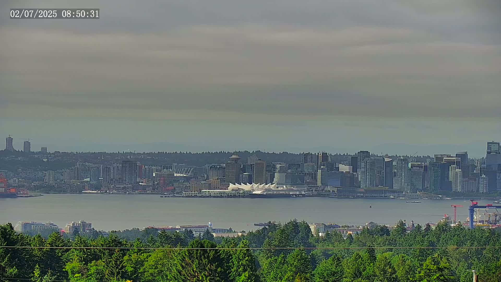 Vancouver City Skyline  & Cruise Ship Spotting Live Cam - Vancouver, Metro Vancouver, British Columbia, Canada