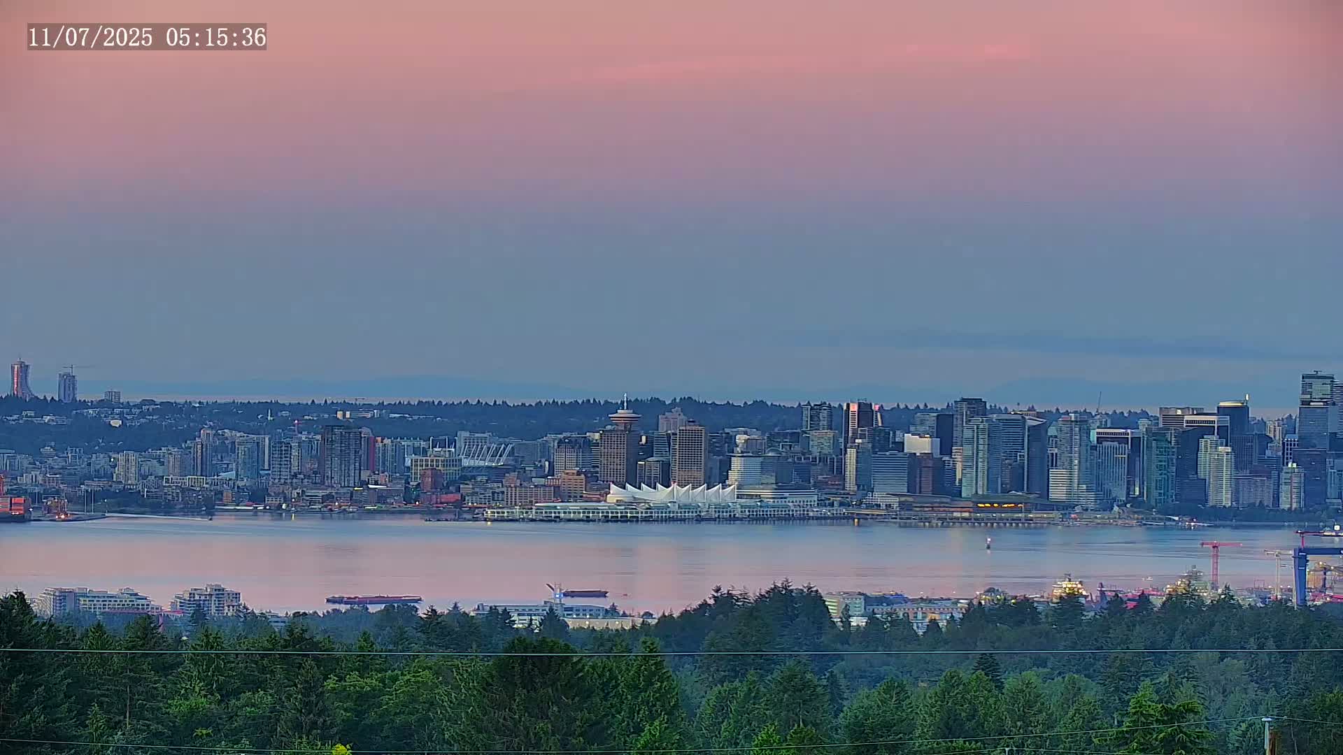 Vancouver City Skyline  & Cruise Ship Spotting Live Cam - Vancouver, Metro Vancouver, British Columbia, Canada