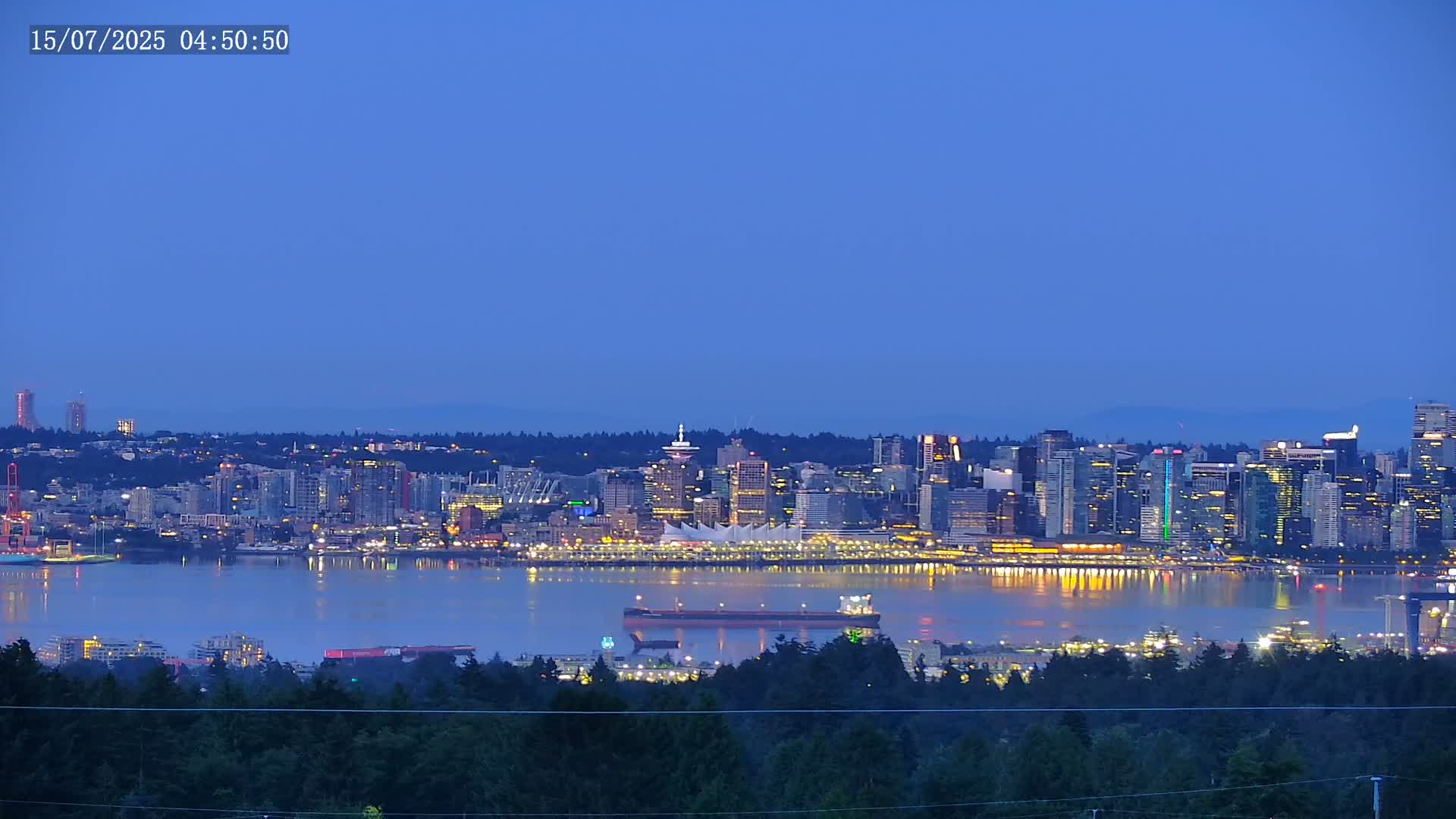 Vancouver City Skyline  & Cruise Ship Spotting Live Cam - Vancouver, Metro Vancouver, British Columbia, Canada