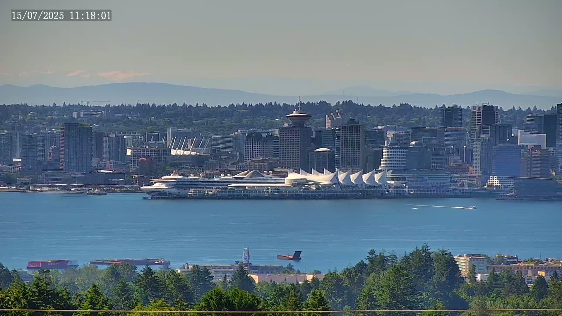 Vancouver City Skyline  & Cruise Ship Spotting Live Cam - Vancouver, Metro Vancouver, British Columbia, Canada
