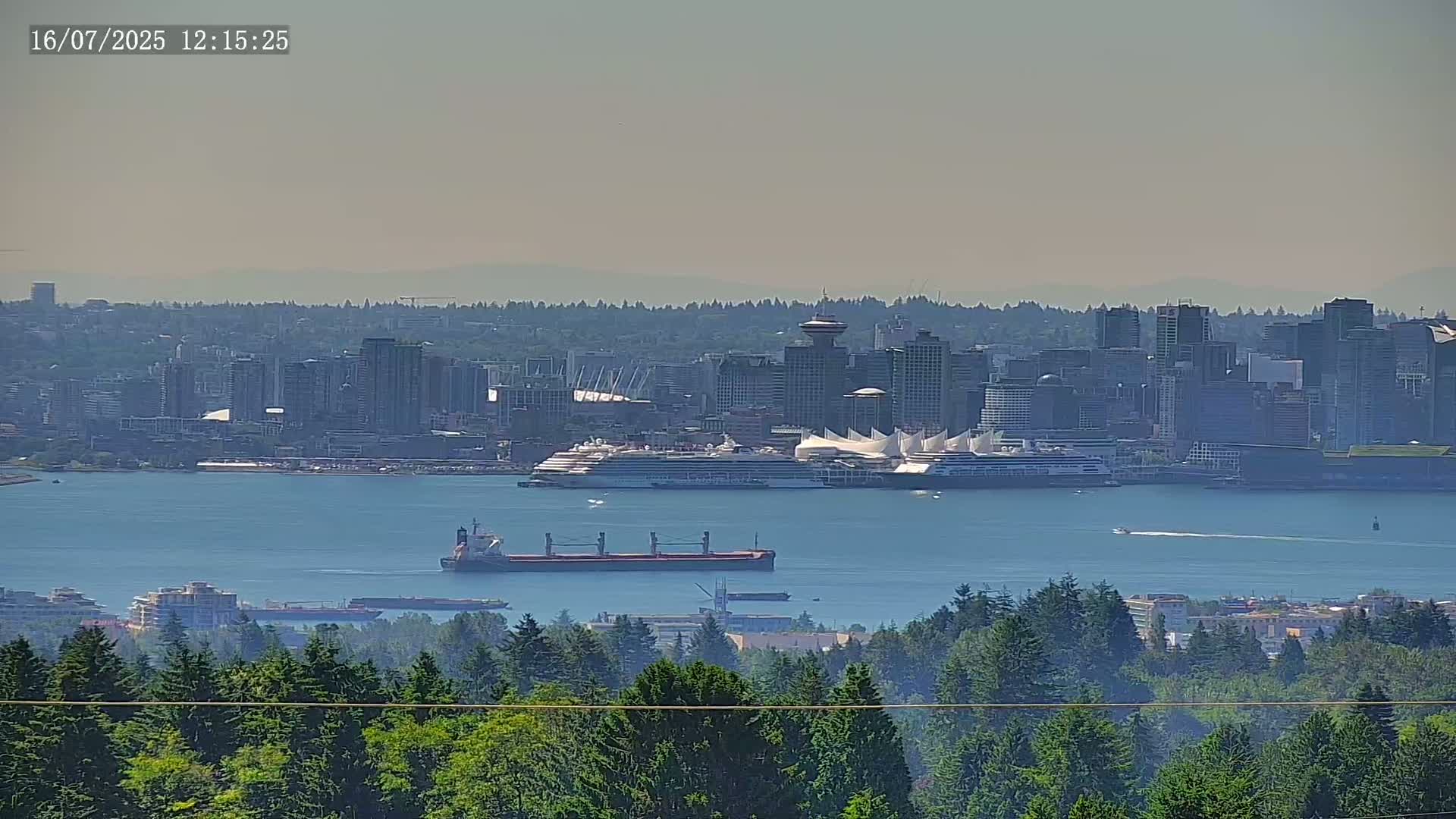 Vancouver City Skyline  & Cruise Ship Spotting Live Cam - Vancouver, Metro Vancouver, British Columbia, Canada