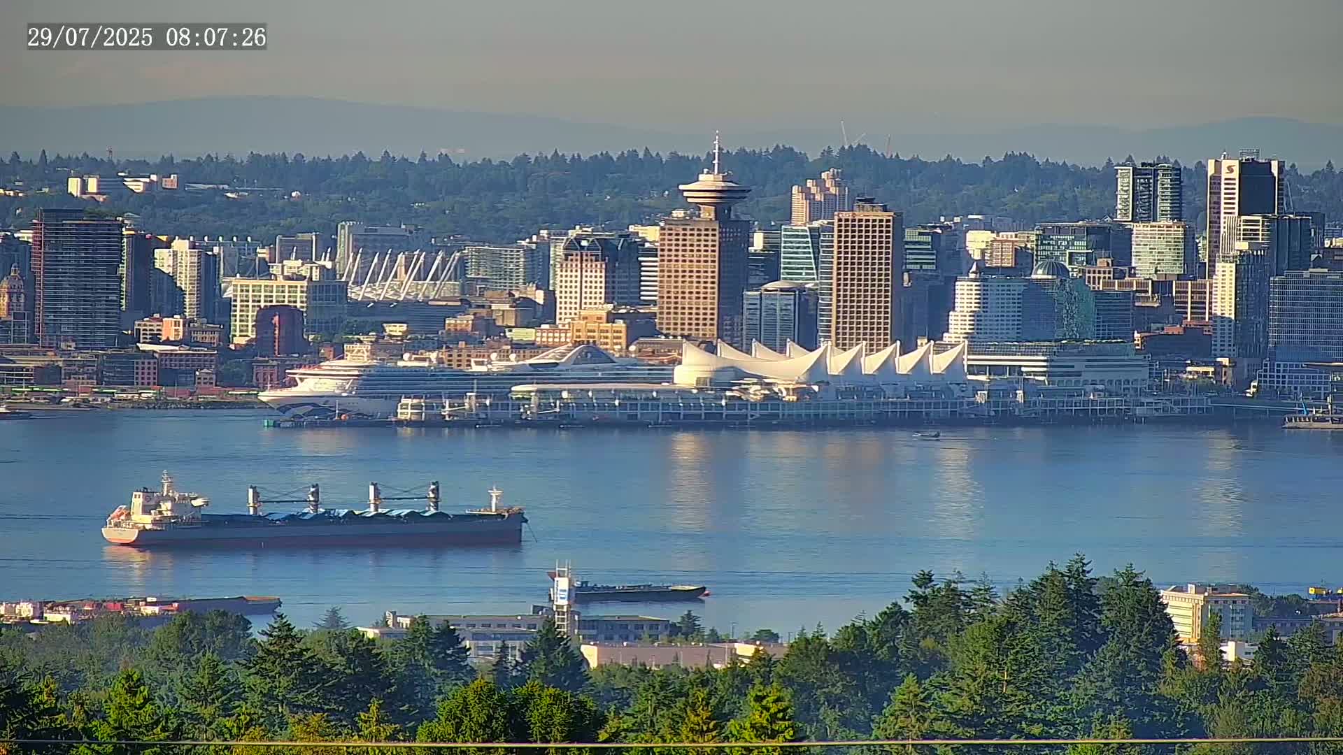 Vancouver City Skyline  & Cruise Ship Spotting Live Cam - Vancouver, Metro Vancouver, British Columbia, Canada