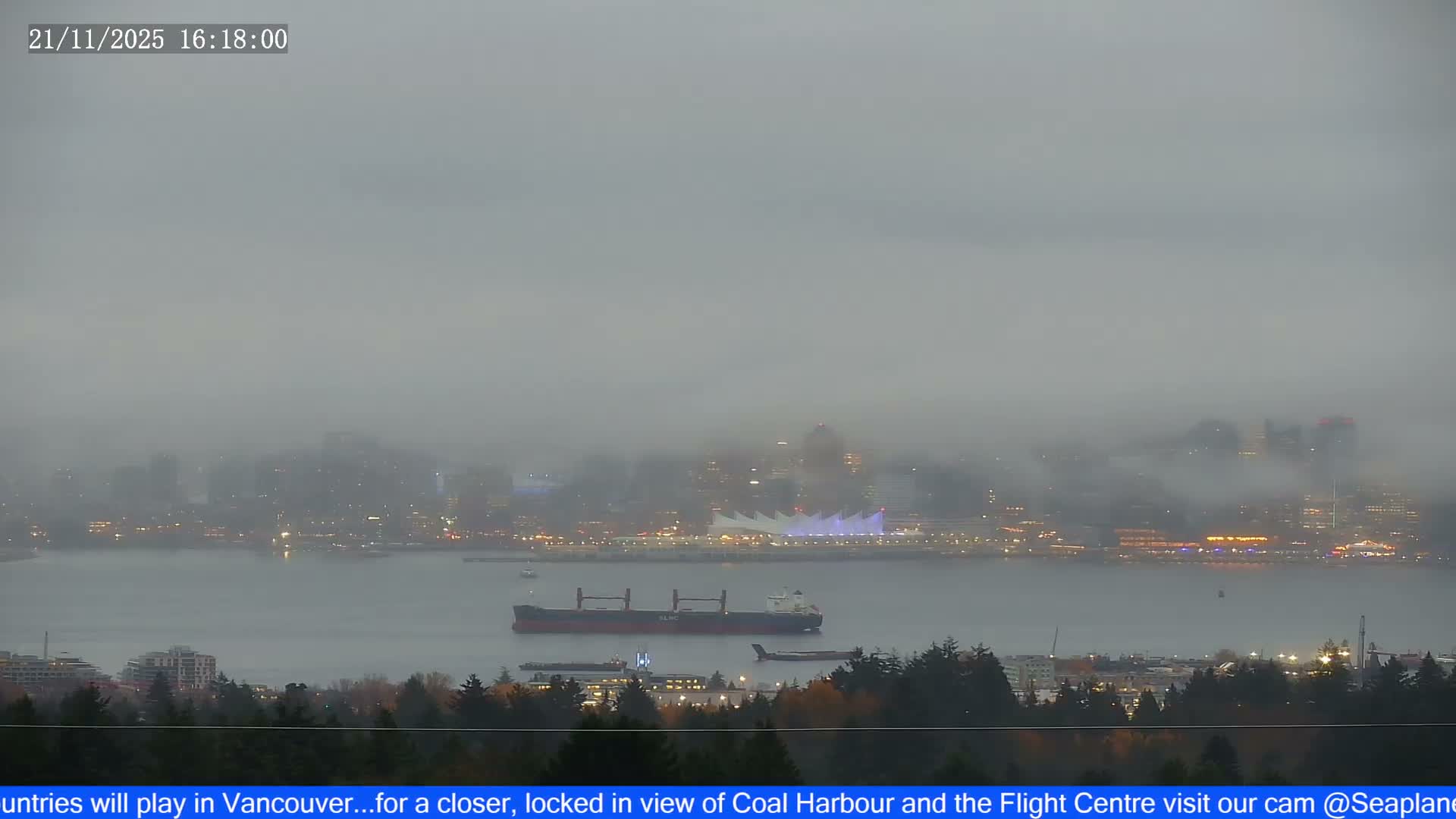 Vancouver City Skyline  & Cruise Ship Spotting Live Cam - Vancouver, Metro Vancouver, British Columbia, Canada