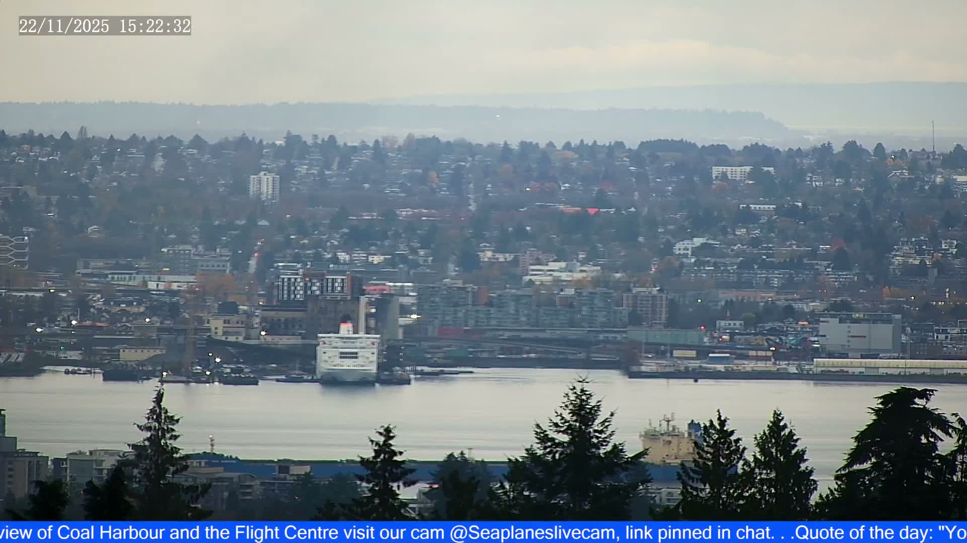 Vancouver City Skyline  & Cruise Ship Spotting Live Cam - Vancouver, Metro Vancouver, British Columbia, Canada