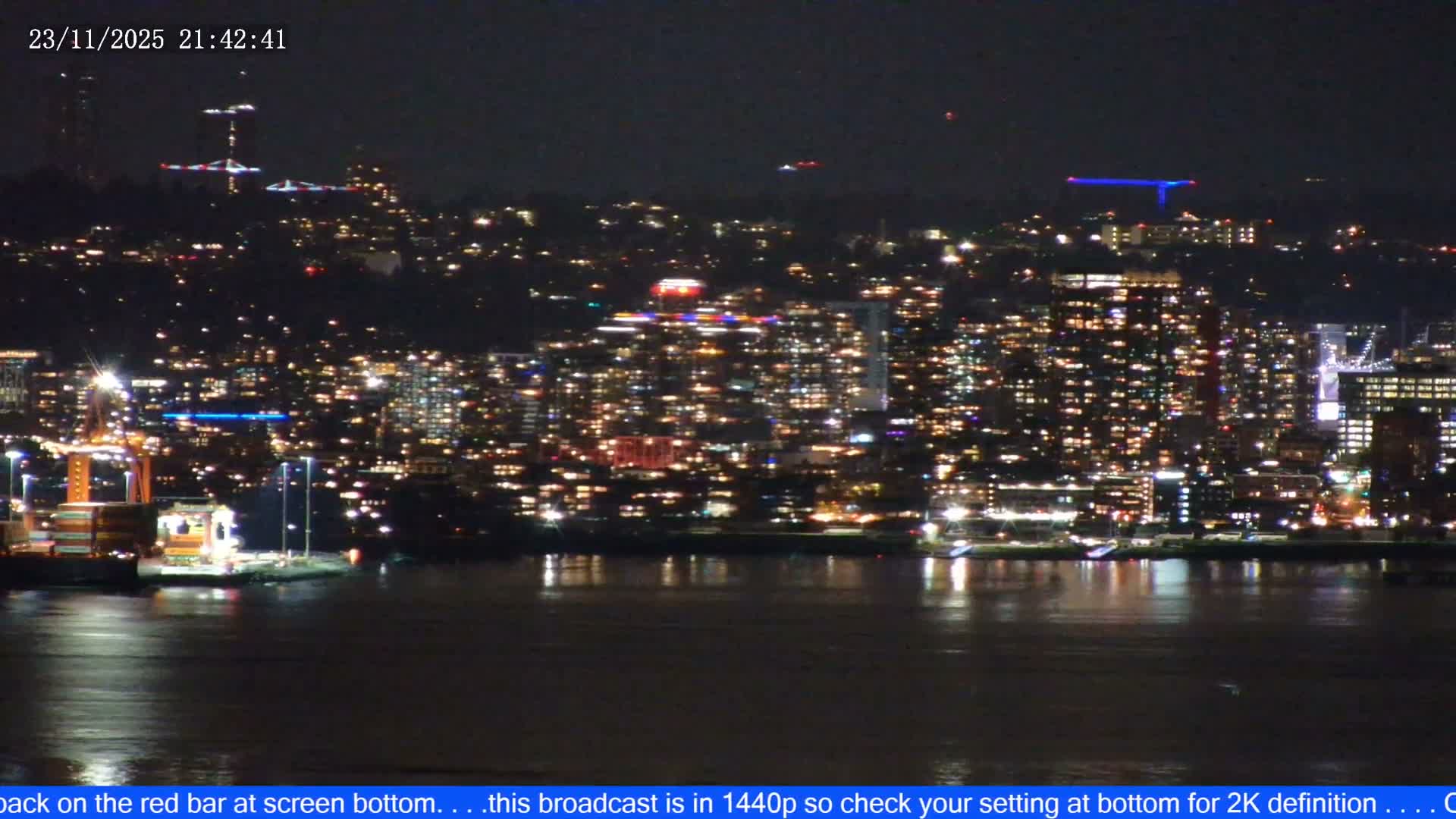 Vancouver City Skyline  & Cruise Ship Spotting Live Cam - Vancouver, Metro Vancouver, British Columbia, Canada