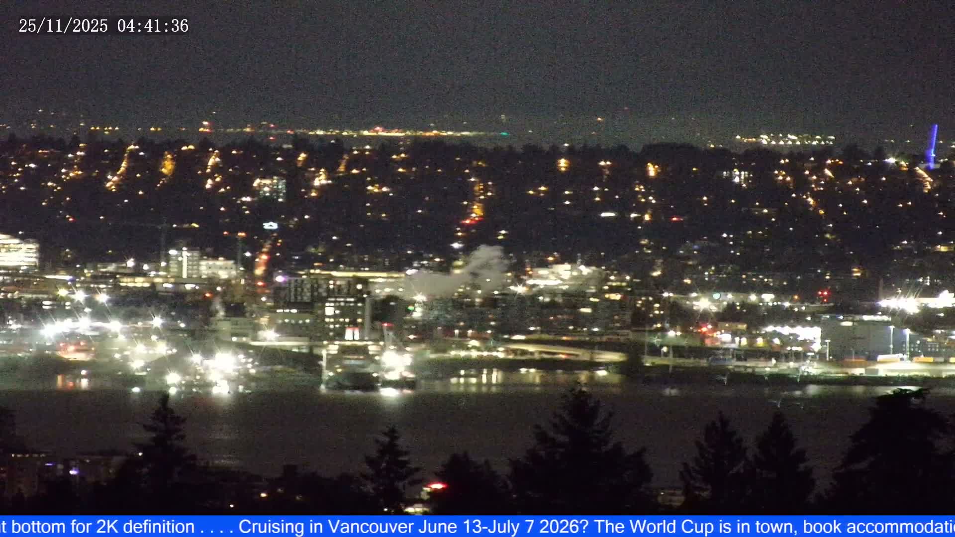 Vancouver City Skyline  & Cruise Ship Spotting Live Cam - Vancouver, Metro Vancouver, British Columbia, Canada