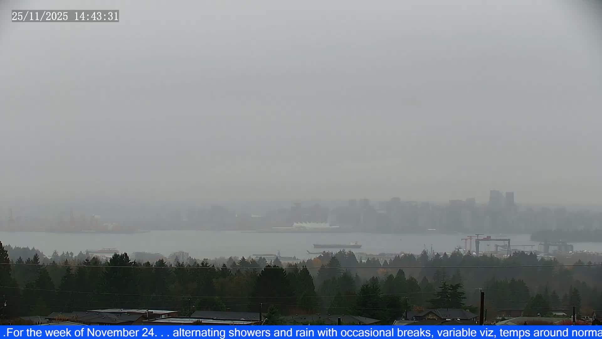 Vancouver City Skyline  & Cruise Ship Spotting Live Cam - Vancouver, Metro Vancouver, British Columbia, Canada