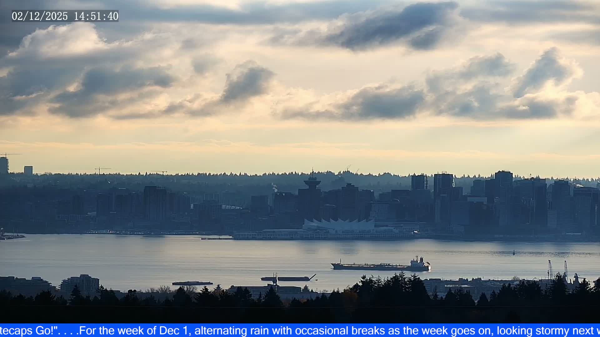 Vancouver City Skyline  & Cruise Ship Spotting Live Cam - Vancouver, Metro Vancouver, British Columbia, Canada