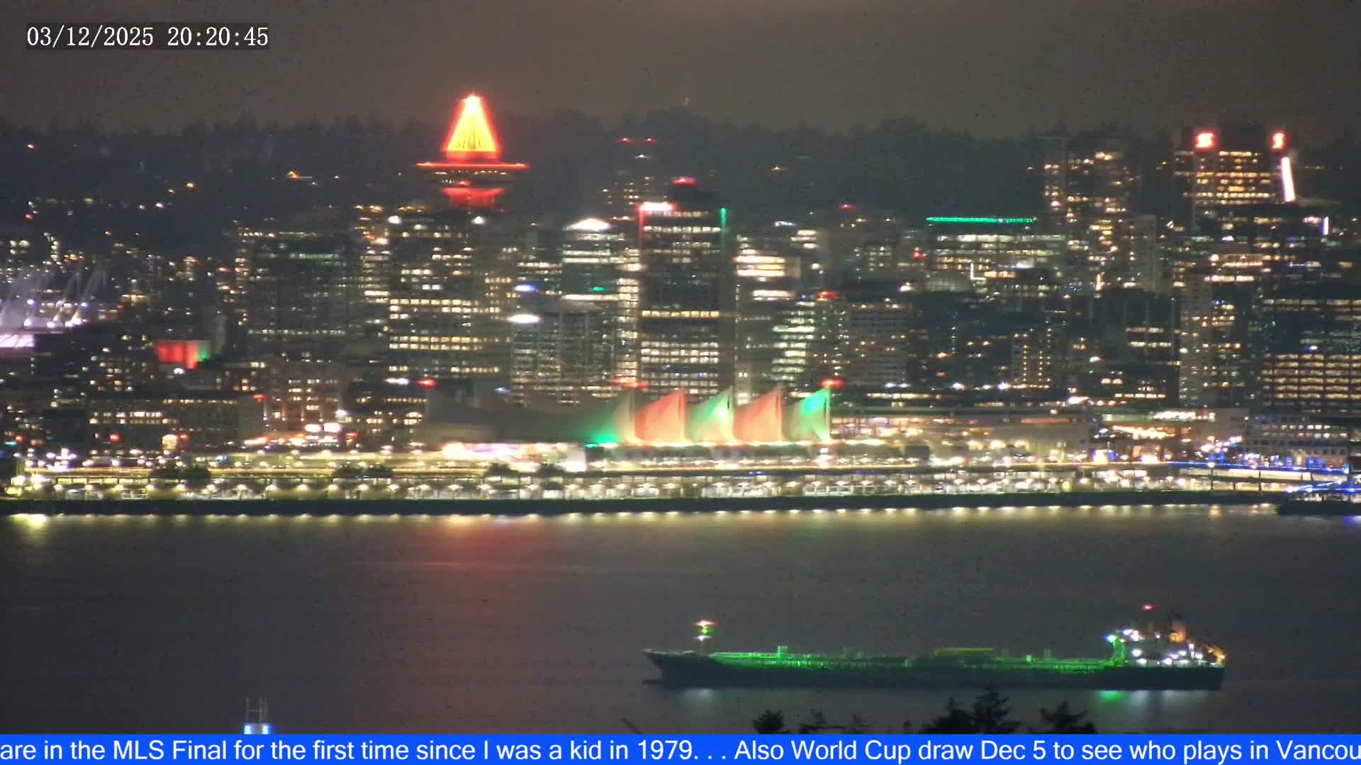 Vancouver City Skyline  & Cruise Ship Spotting Live Cam - Vancouver, Metro Vancouver, British Columbia, Canada