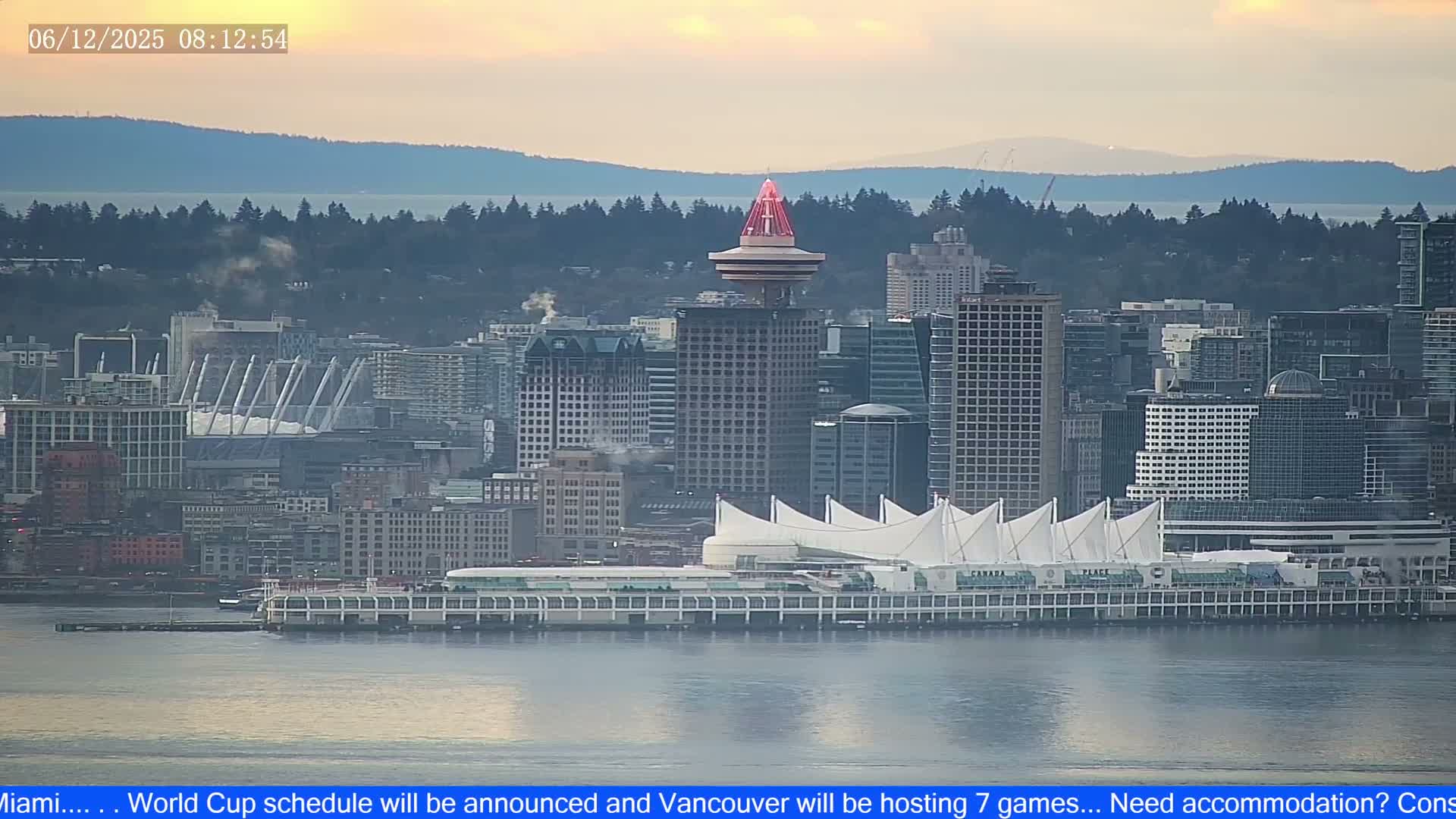 Vancouver City Skyline  & Cruise Ship Spotting Live Cam - Vancouver, Metro Vancouver, British Columbia, Canada