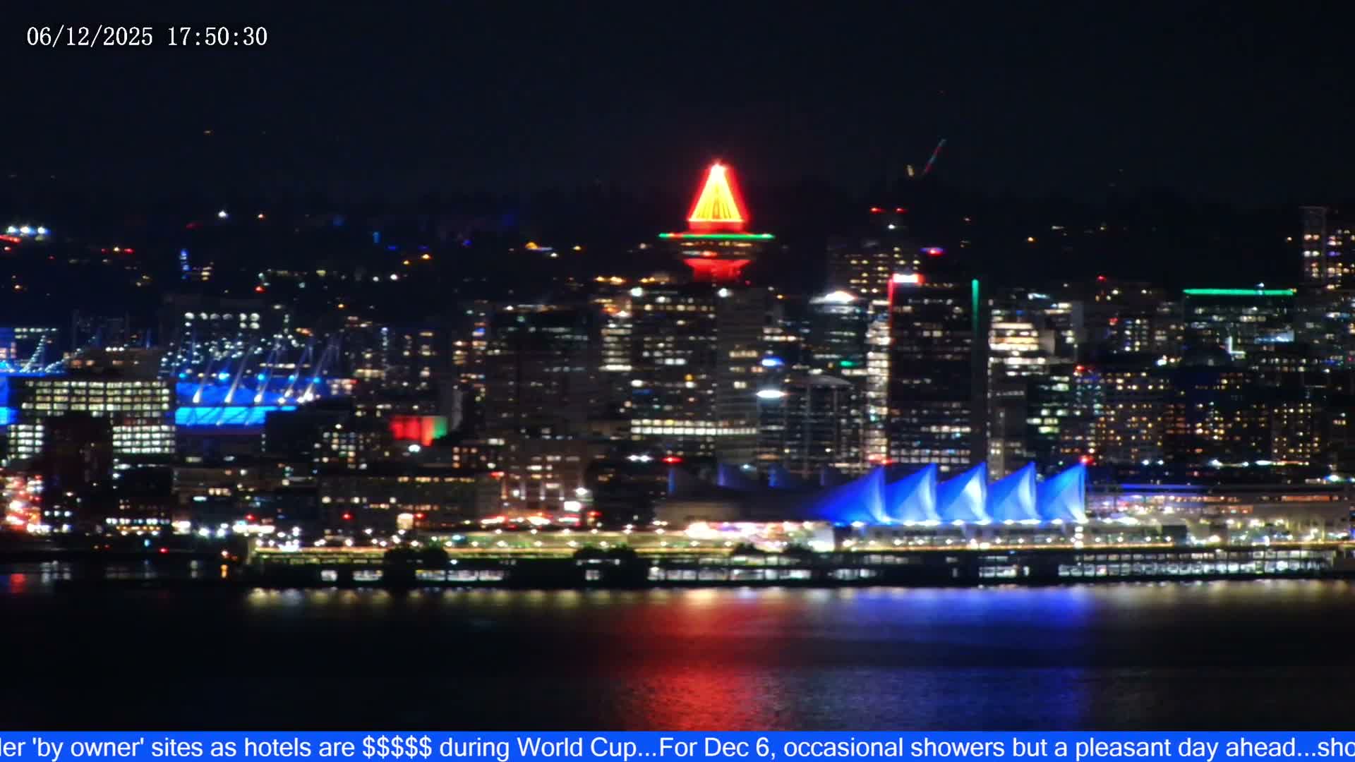 Vancouver City Skyline  & Cruise Ship Spotting Live Cam - Vancouver, Metro Vancouver, British Columbia, Canada