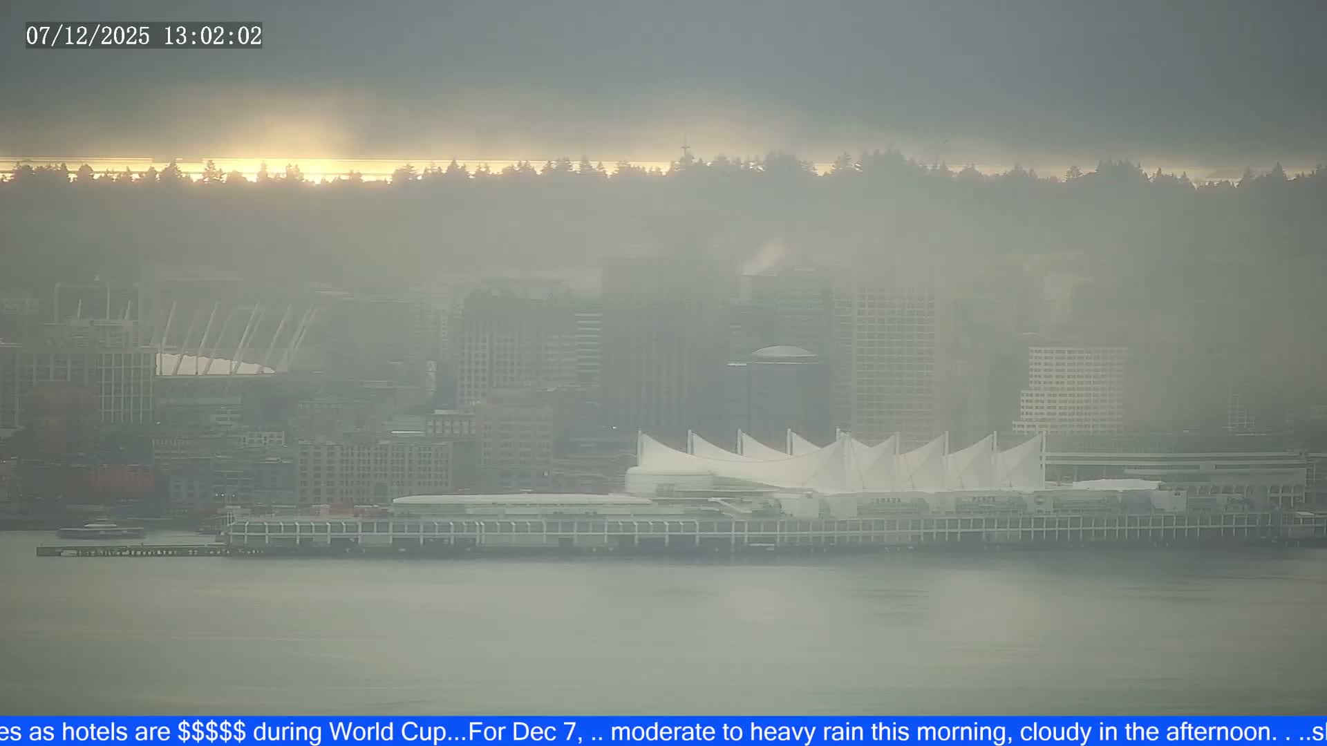Vancouver City Skyline  & Cruise Ship Spotting Live Cam - Vancouver, Metro Vancouver, British Columbia, Canada