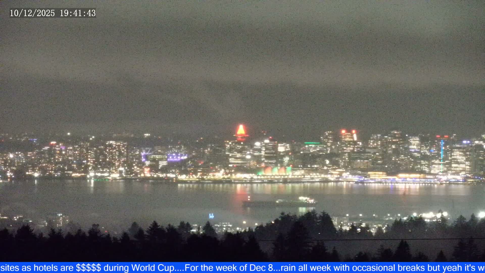 Vancouver City Skyline  & Cruise Ship Spotting Live Cam - Vancouver, Metro Vancouver, British Columbia, Canada