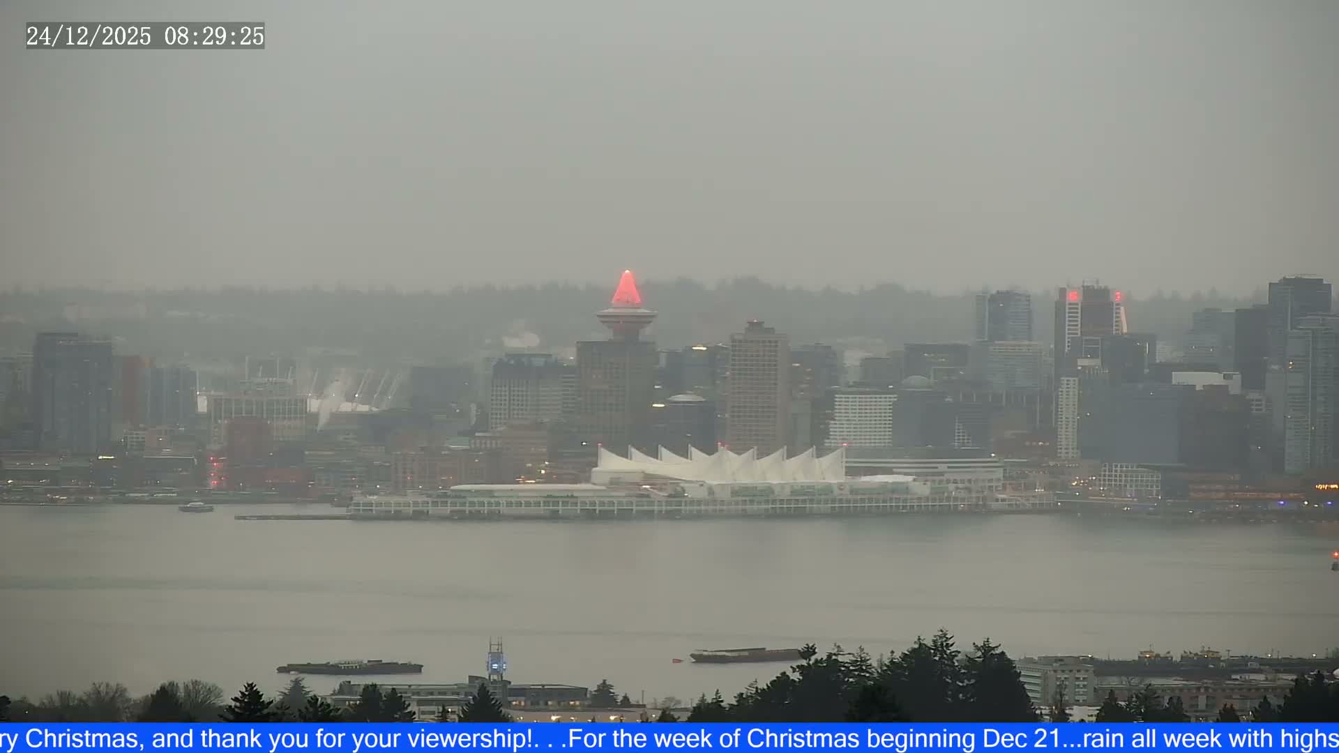 Vancouver City Skyline  & Cruise Ship Spotting Live Cam - Vancouver, Metro Vancouver, British Columbia, Canada