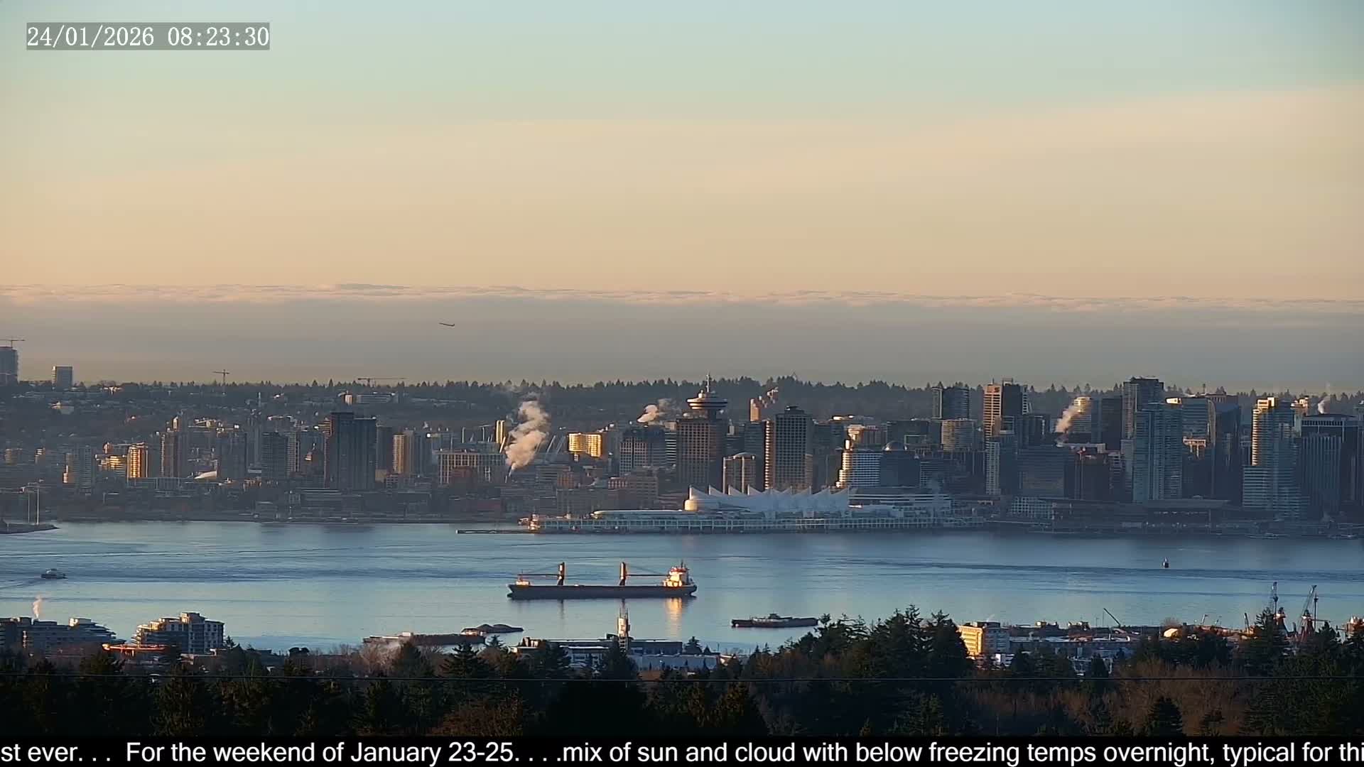 Vancouver City Skyline  & Cruise Ship Spotting Live Cam - Vancouver, Metro Vancouver, British Columbia, Canada