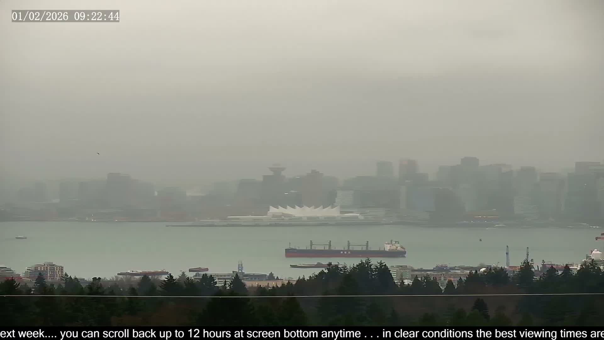 Vancouver City Skyline  & Cruise Ship Spotting Live Cam - Vancouver, Metro Vancouver, British Columbia, Canada