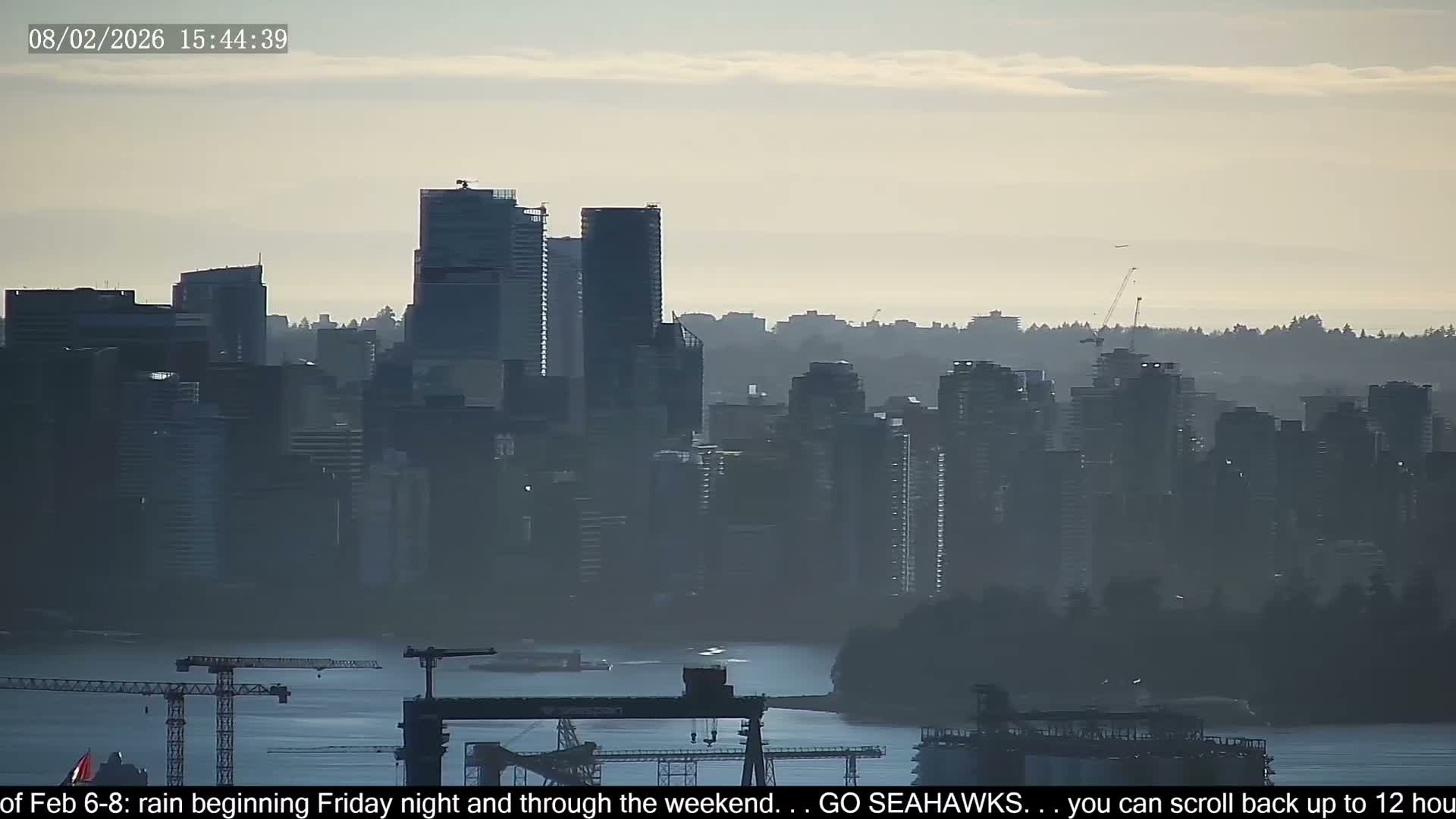 Vancouver City Skyline  & Cruise Ship Spotting Live Cam - Vancouver, Metro Vancouver, British Columbia, Canada