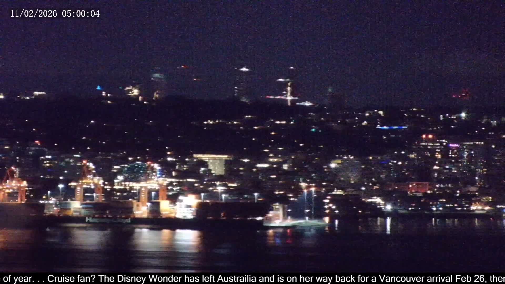 Vancouver City Skyline  & Cruise Ship Spotting Live Cam - Vancouver, Metro Vancouver, British Columbia, Canada