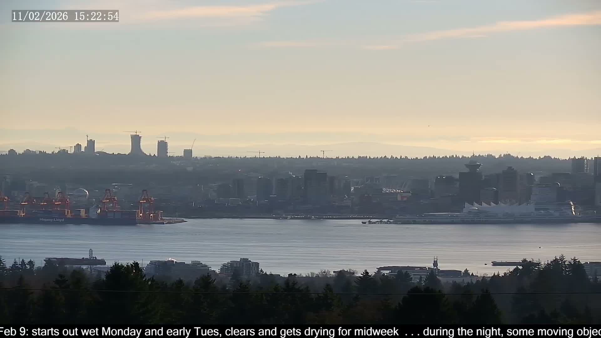 Vancouver City Skyline  & Cruise Ship Spotting Live Cam - Vancouver, Metro Vancouver, British Columbia, Canada