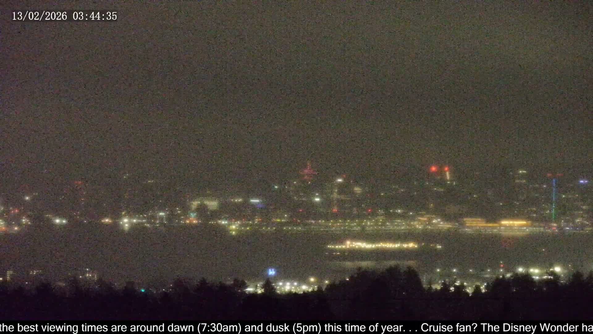 Vancouver City Skyline  & Cruise Ship Spotting Live Cam - Vancouver, Metro Vancouver, British Columbia, Canada